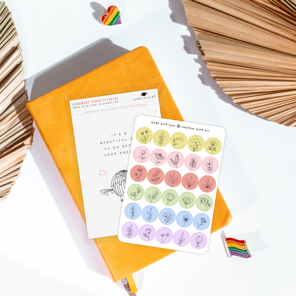 Sticker Sheet - Mini Round Dot Bullet Journal Stickers