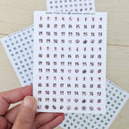 Sticker Sheet - Functional Date Dot Journal Stickers