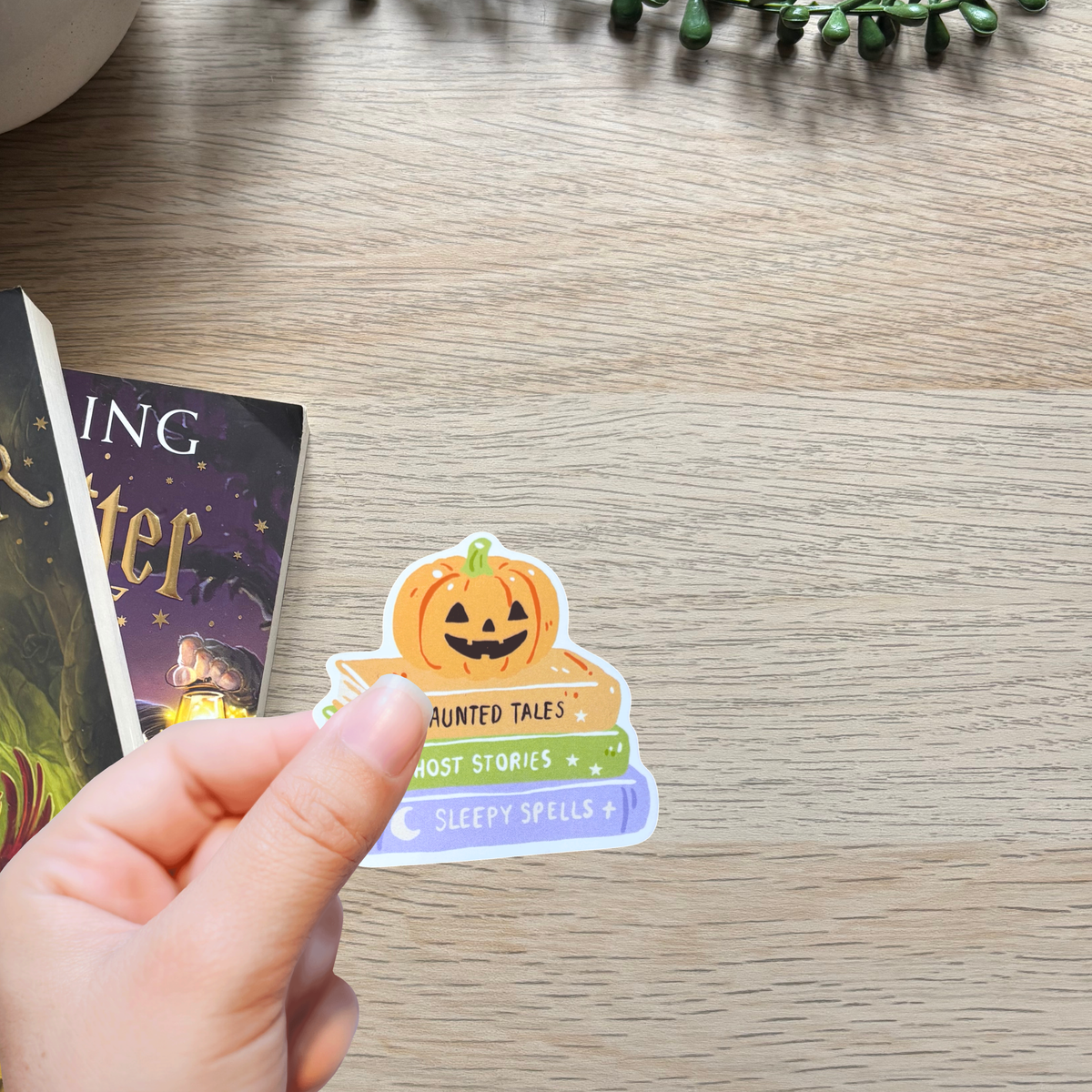 Halloween Book Stack Sticker