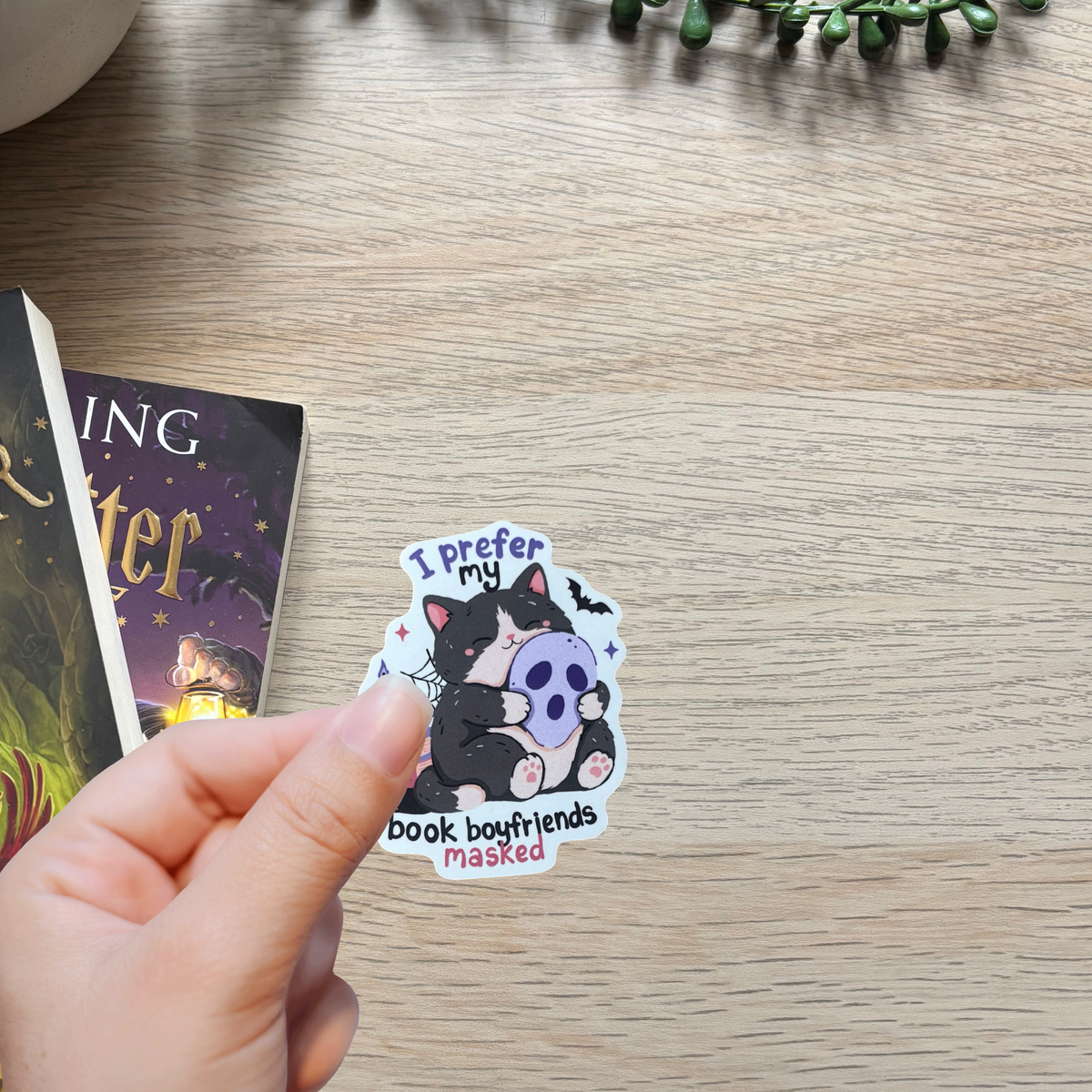 Book Boyfriends Masked Sticker