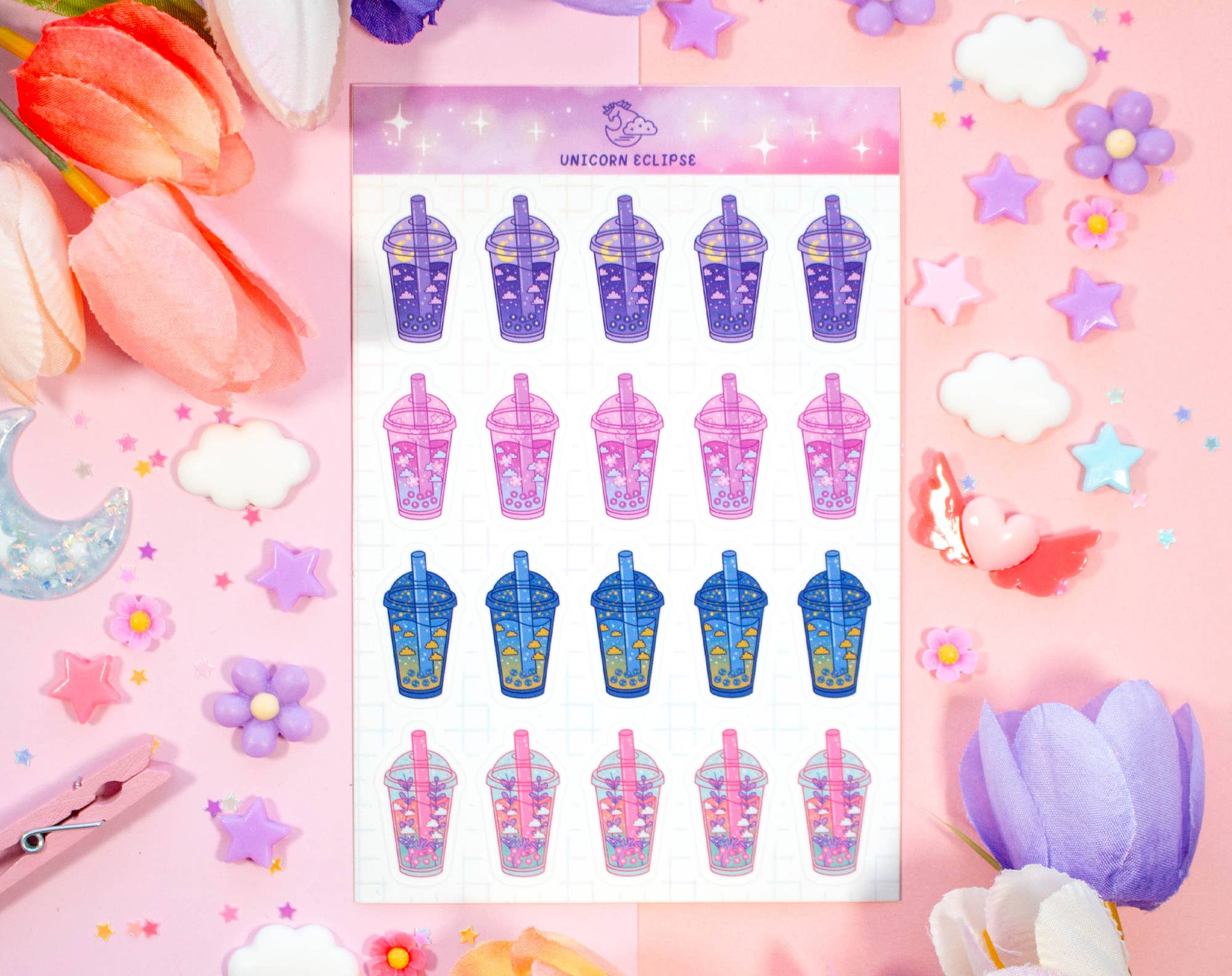 Bubble Tea Sticker Sheet