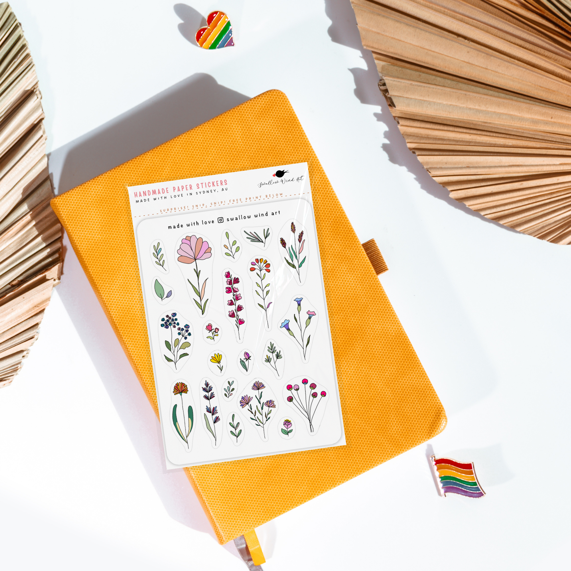 Sticker Sheet - Wildflowers & Leaves v1