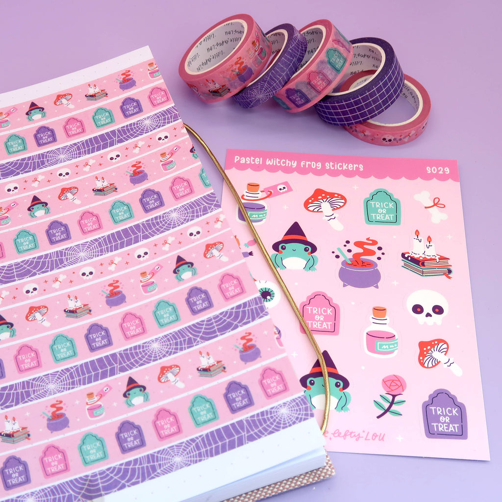 Witchy Frog Pastel Washi Tape