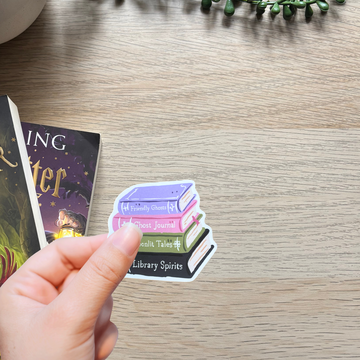 Friendly Ghost Bookstack Sticker