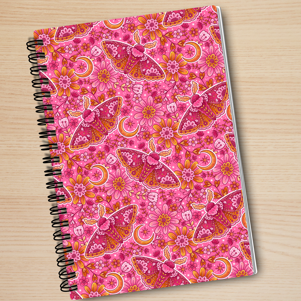 Pink Moth Notebook