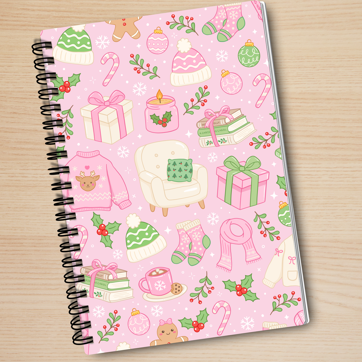 Pink Christmas Notebook