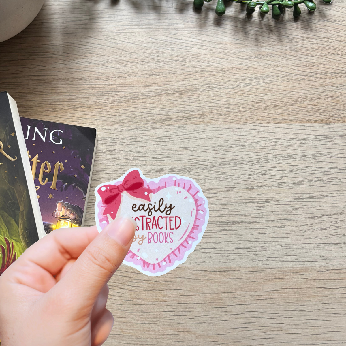 Easily Distracted by books Sticker