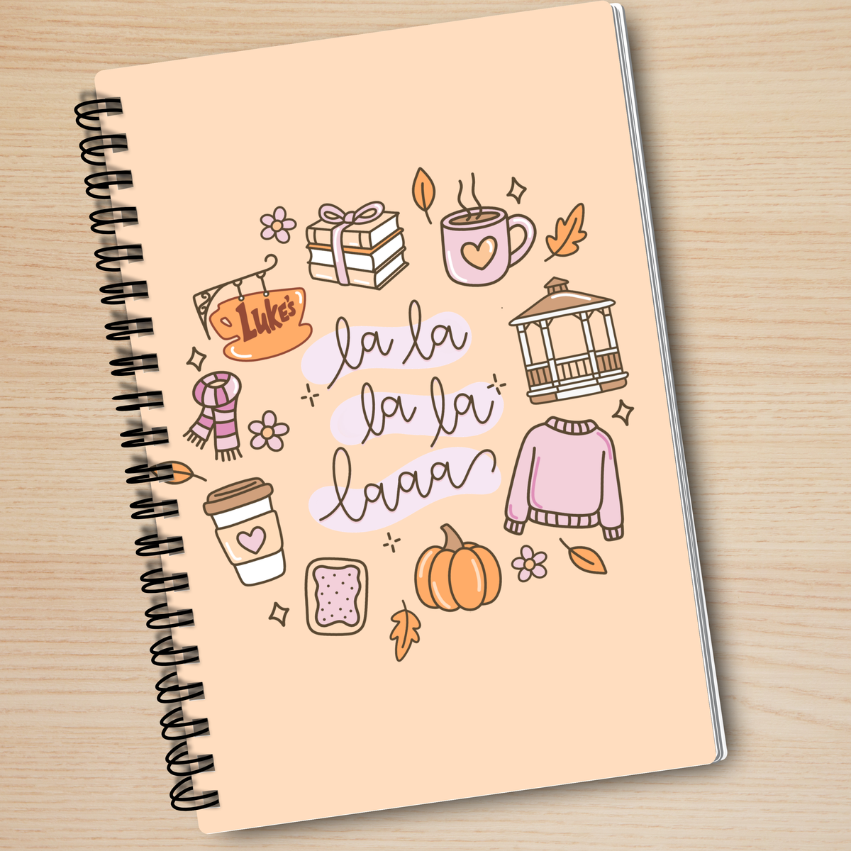 La la la Orange Notebook