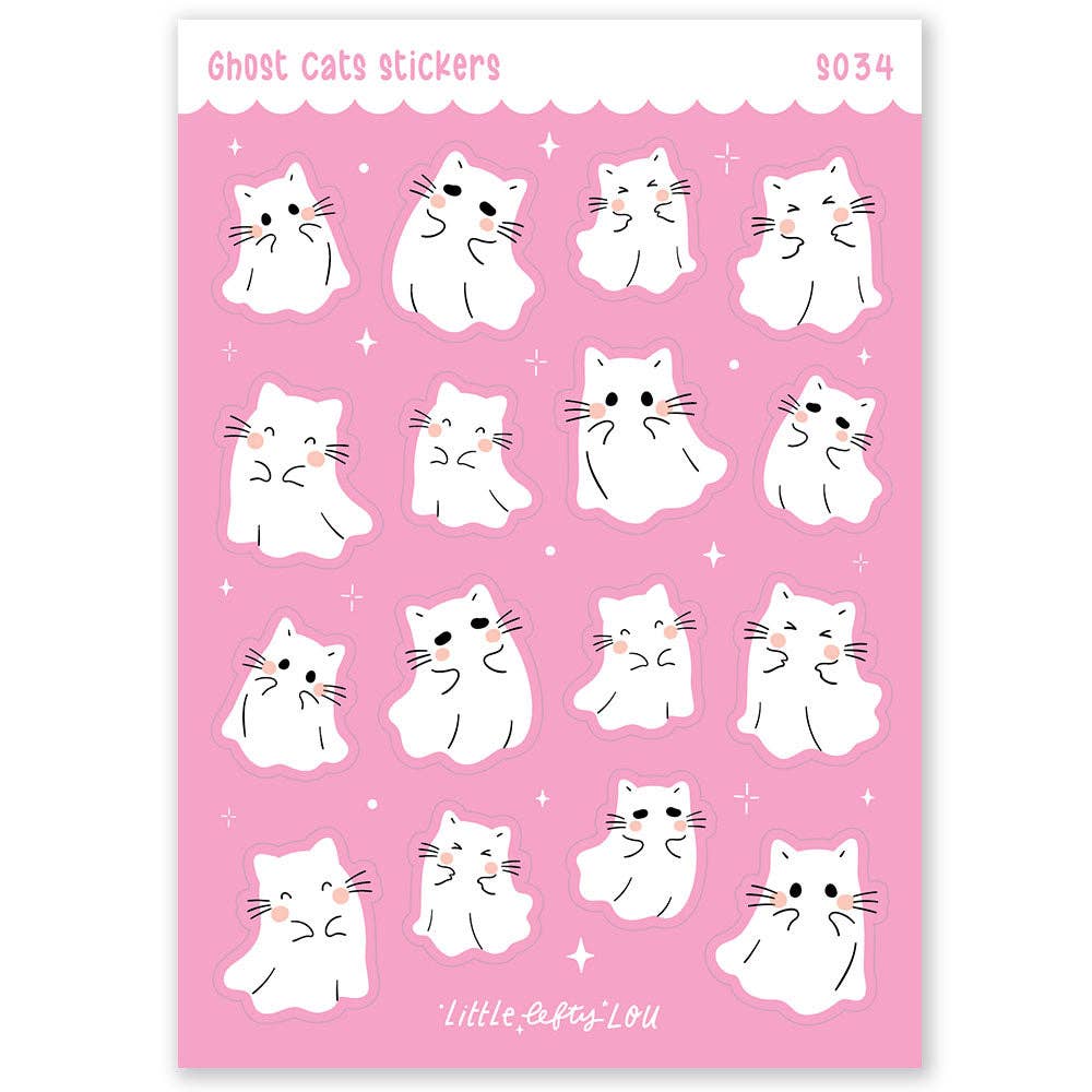 Ghost Cats Waterproof Stickers