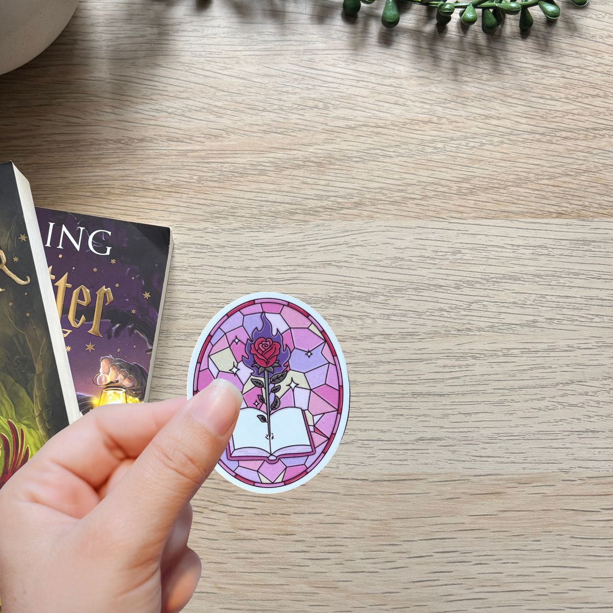 Stained Glass Romance Sticker