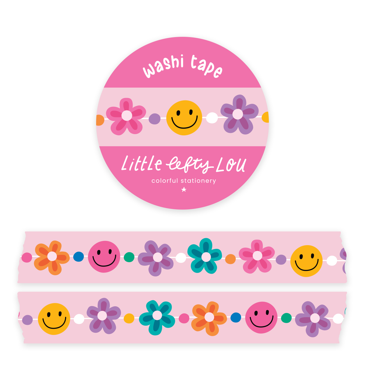 Friendship Bracelet Flowers Washi Tape