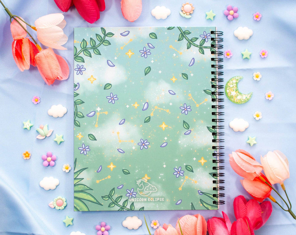 Botanical Bliss Spiral Lined Notebook (7x9")