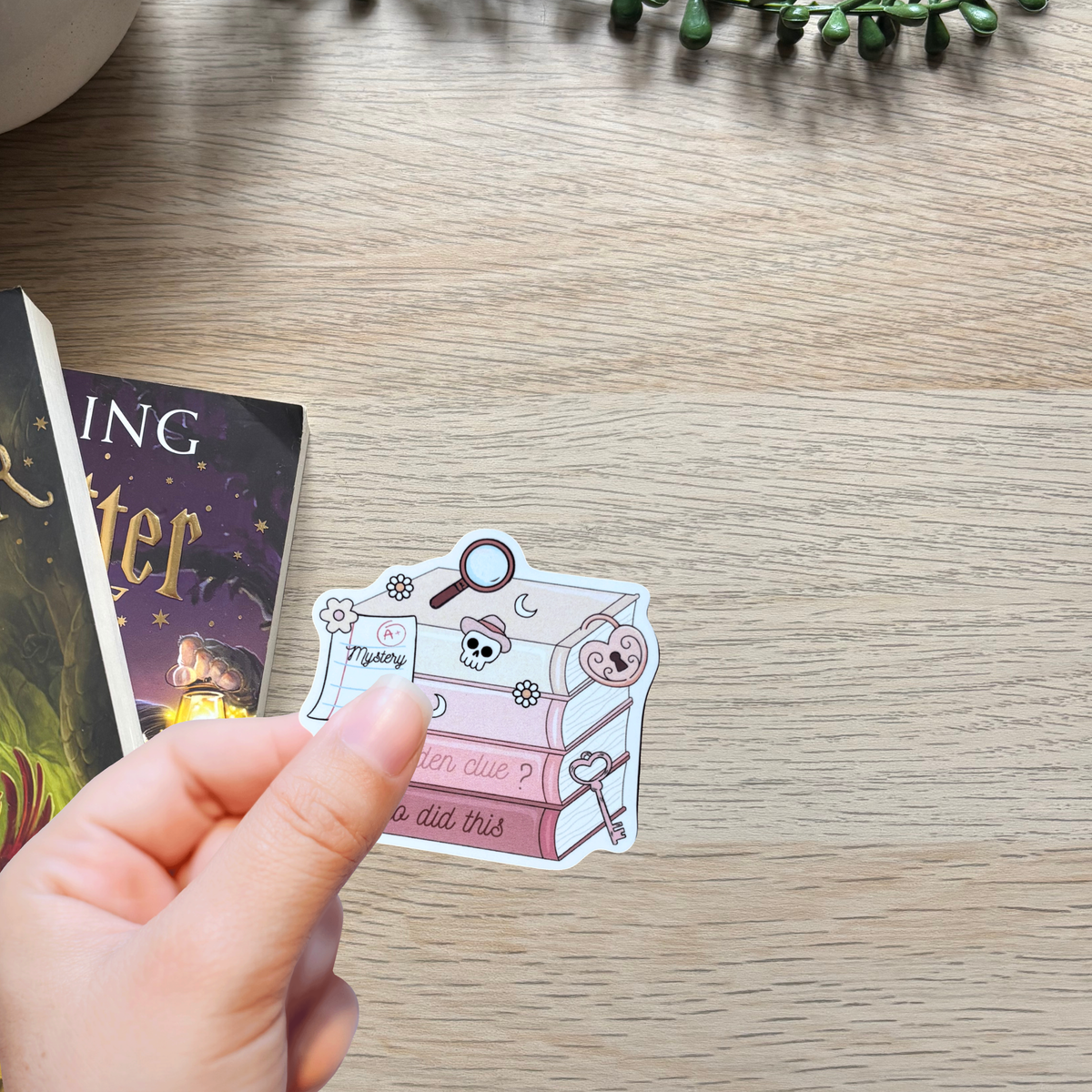 Mystery Bookstack Sticker