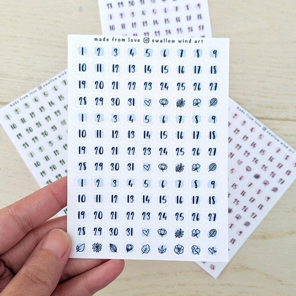 Sticker Sheet - Functional Date Dot Journal Stickers
