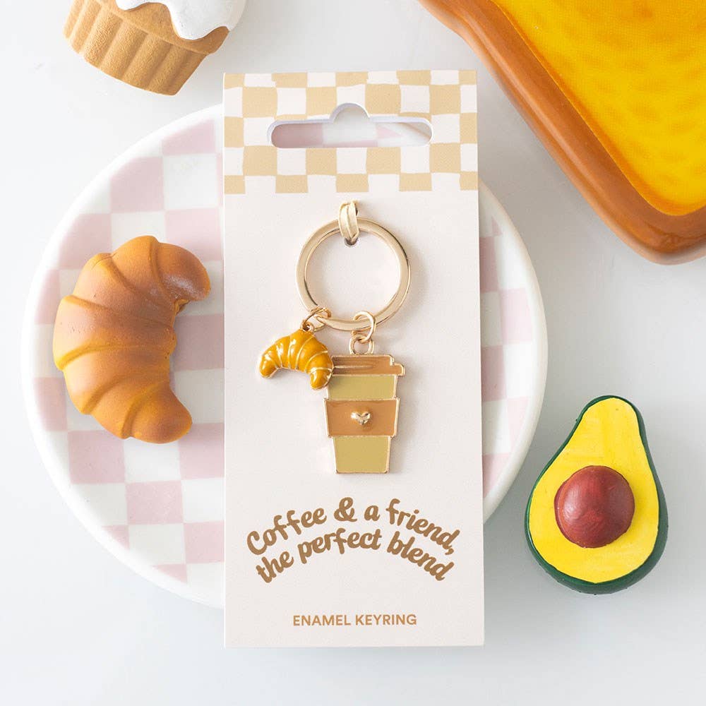 Coffee and a Friend Keyring