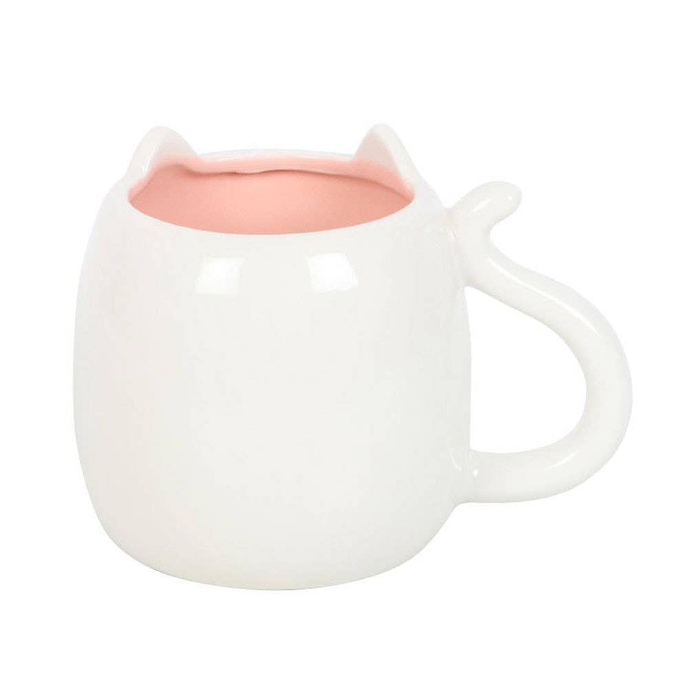 White Cat Shaped Mug