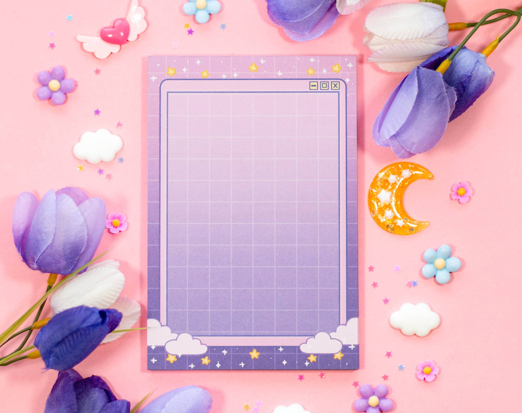 Purple Gradient Clouds Notepad