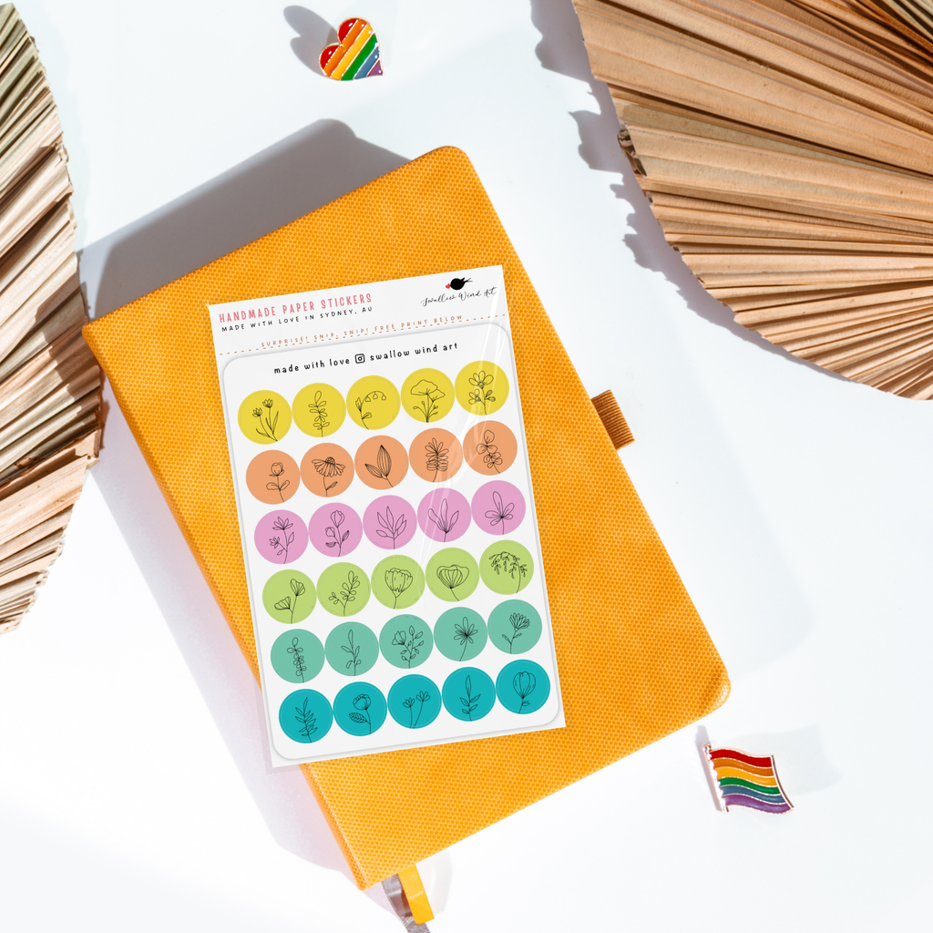 Sticker Sheet - Mini Round Dot Bullet Journal Stickers
