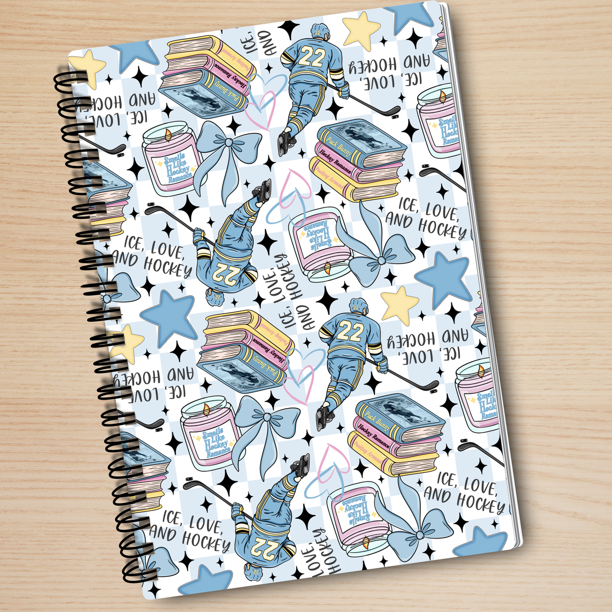 Ice, love, hockey Notebook