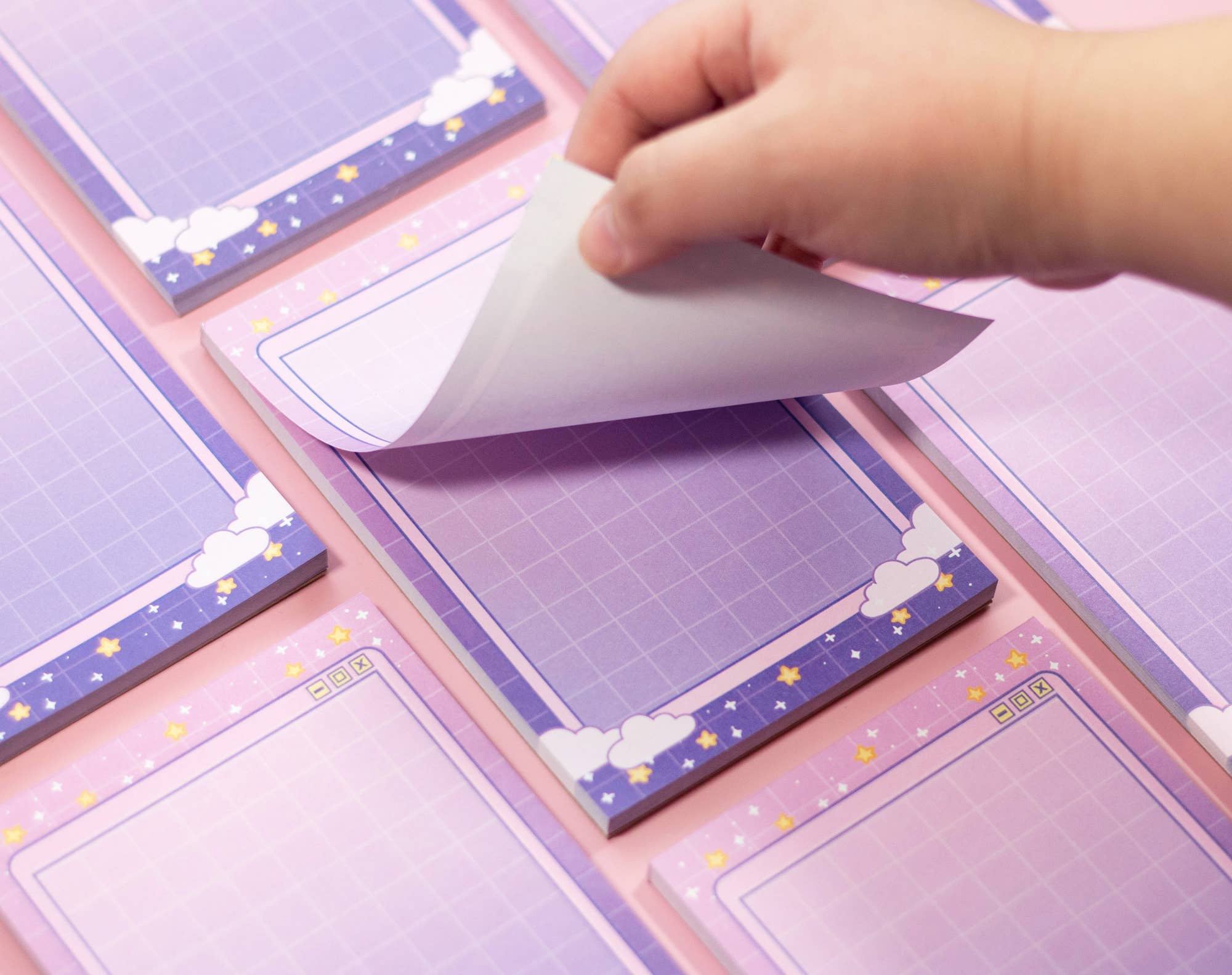 Purple Gradient Clouds Notepad