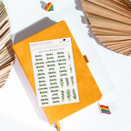 Sticker Sheet - Functional Day of the Week Script Stickers