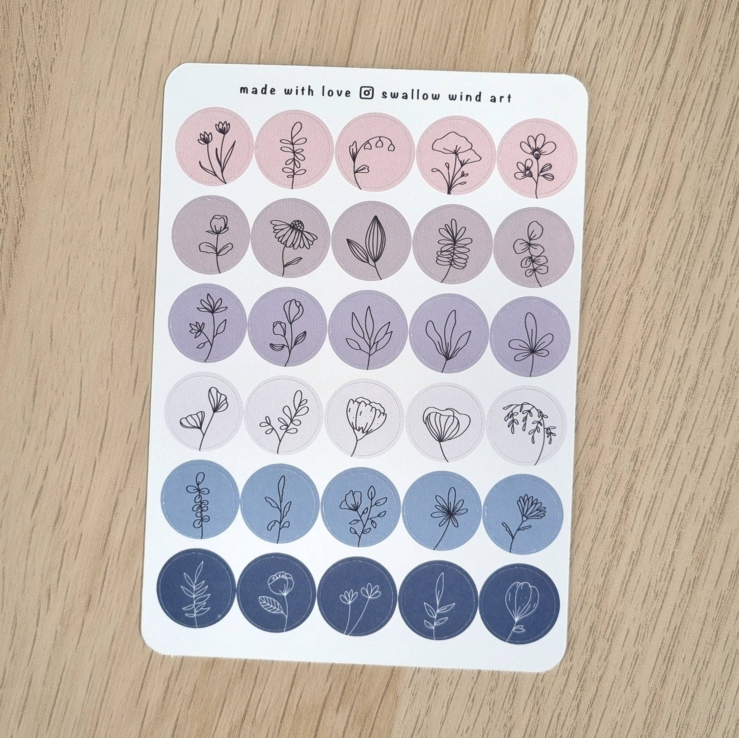 Sticker Sheet - Mini Round Dot Bullet Journal Stickers