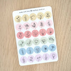 Sticker Sheet - Mini Round Dot Bullet Journal Stickers