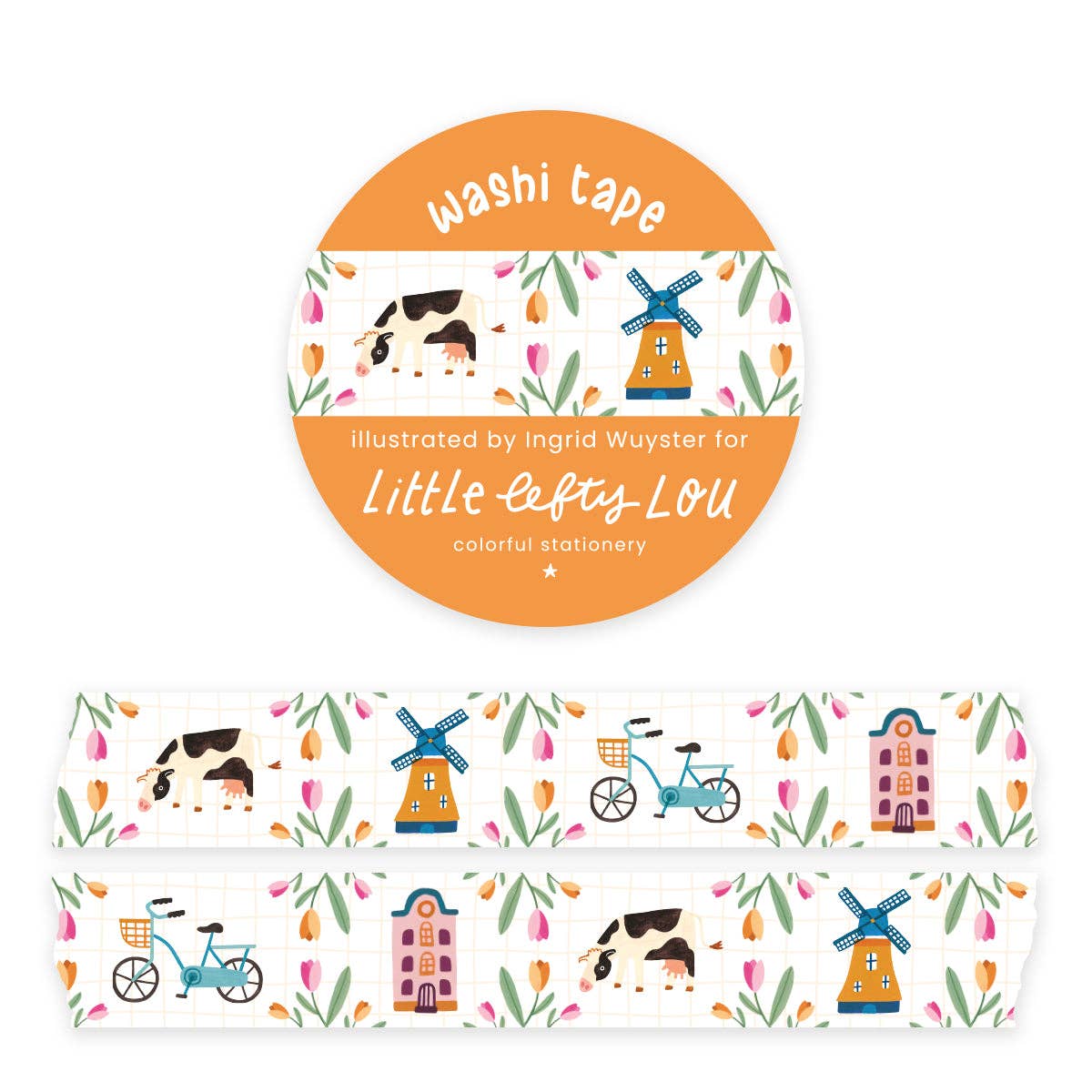 Dutch Bike Ride Washi Tape