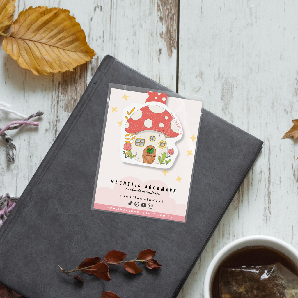 Magnetic Bookmark - Mushroom House