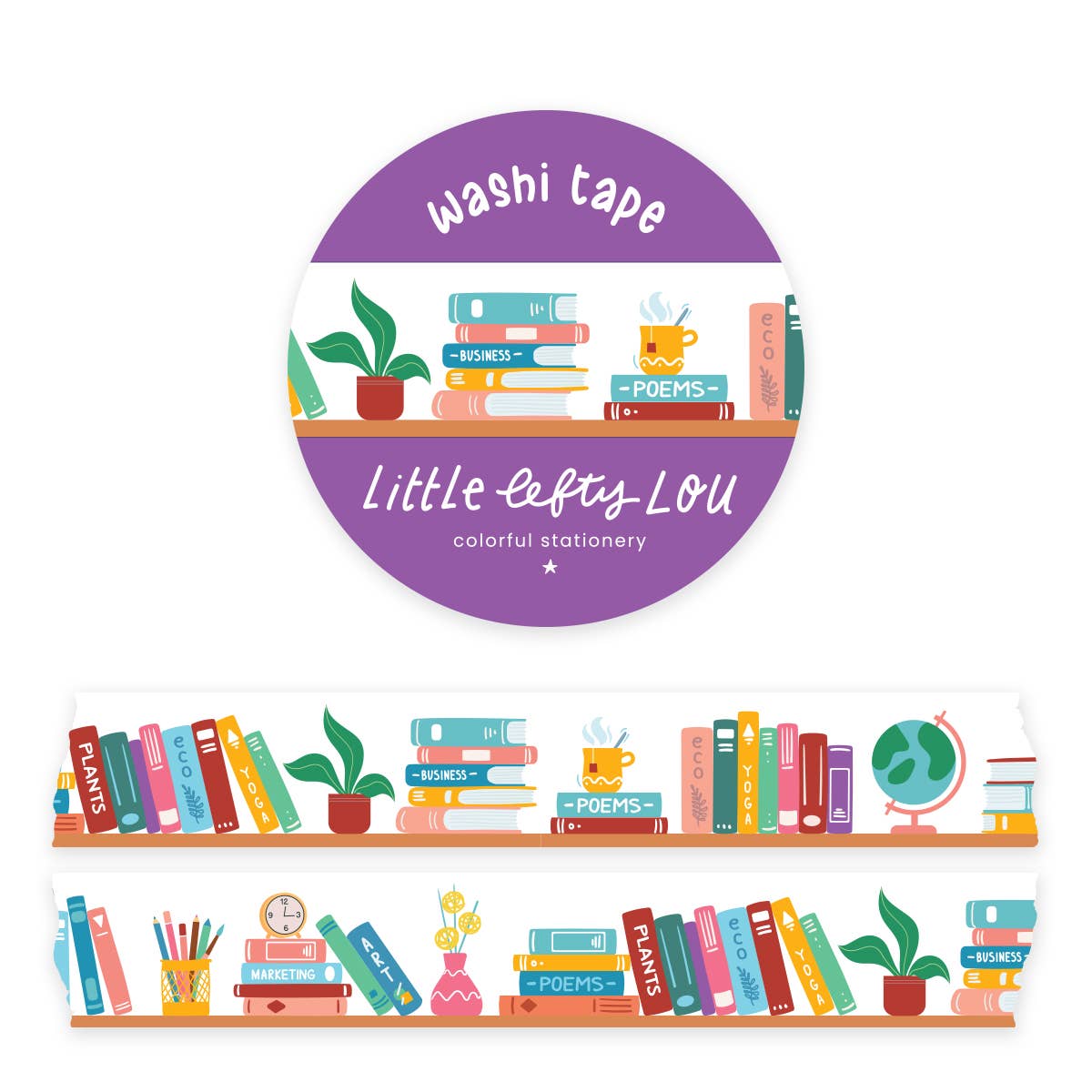 Bookshelf Washi Tape