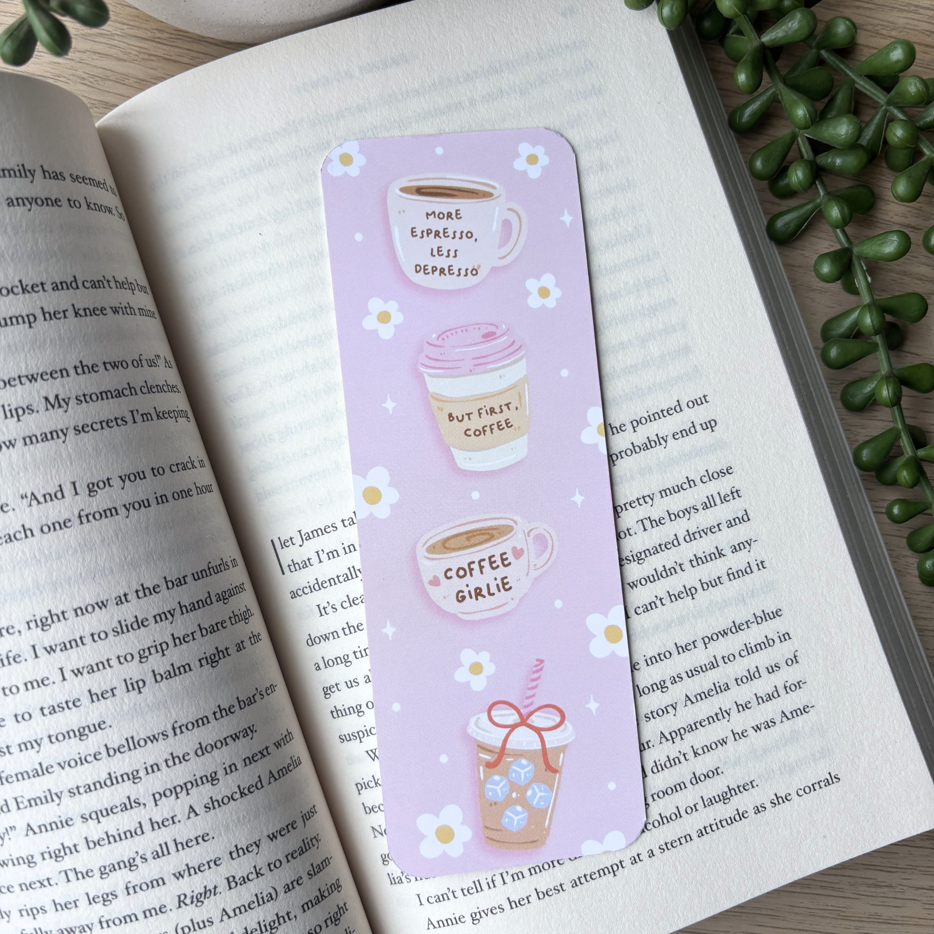 Coffee Girlie Traditional Bookmark