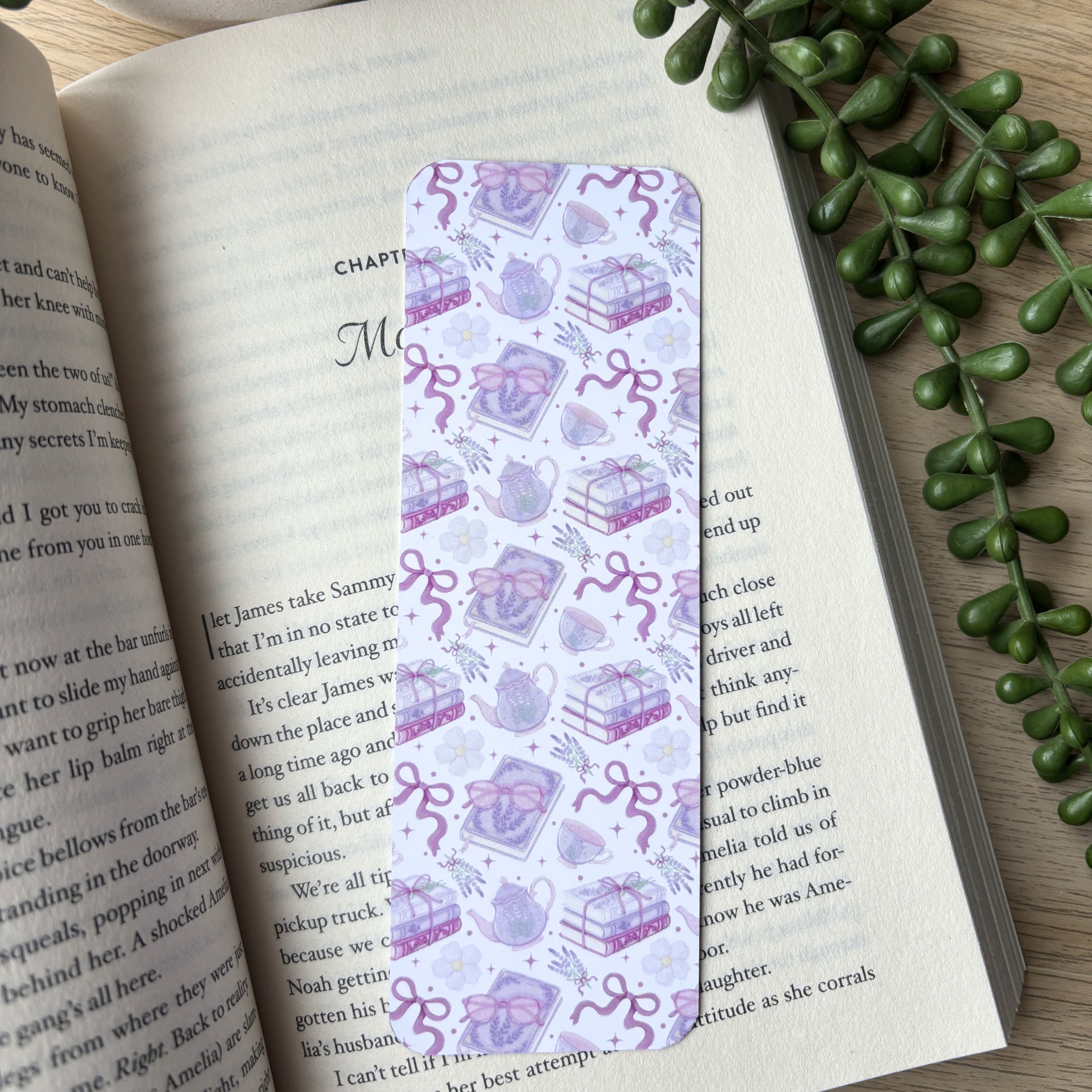 Lavender Books Traditional Bookmark