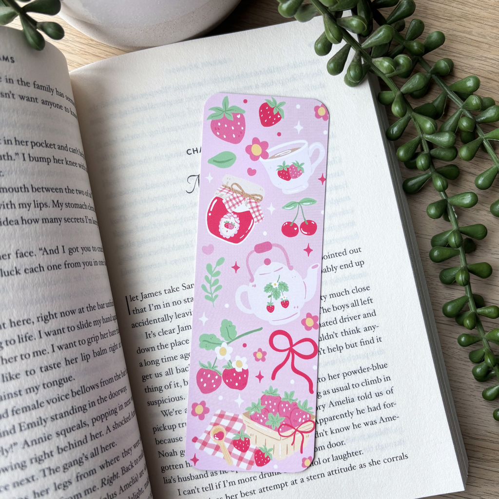 Strawberry Picnic Traditional Bookmark