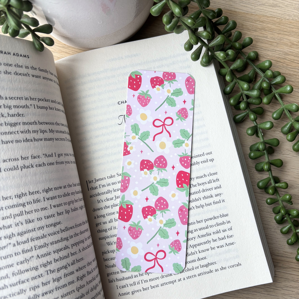 Strawberry Picnic Traditional Bookmark