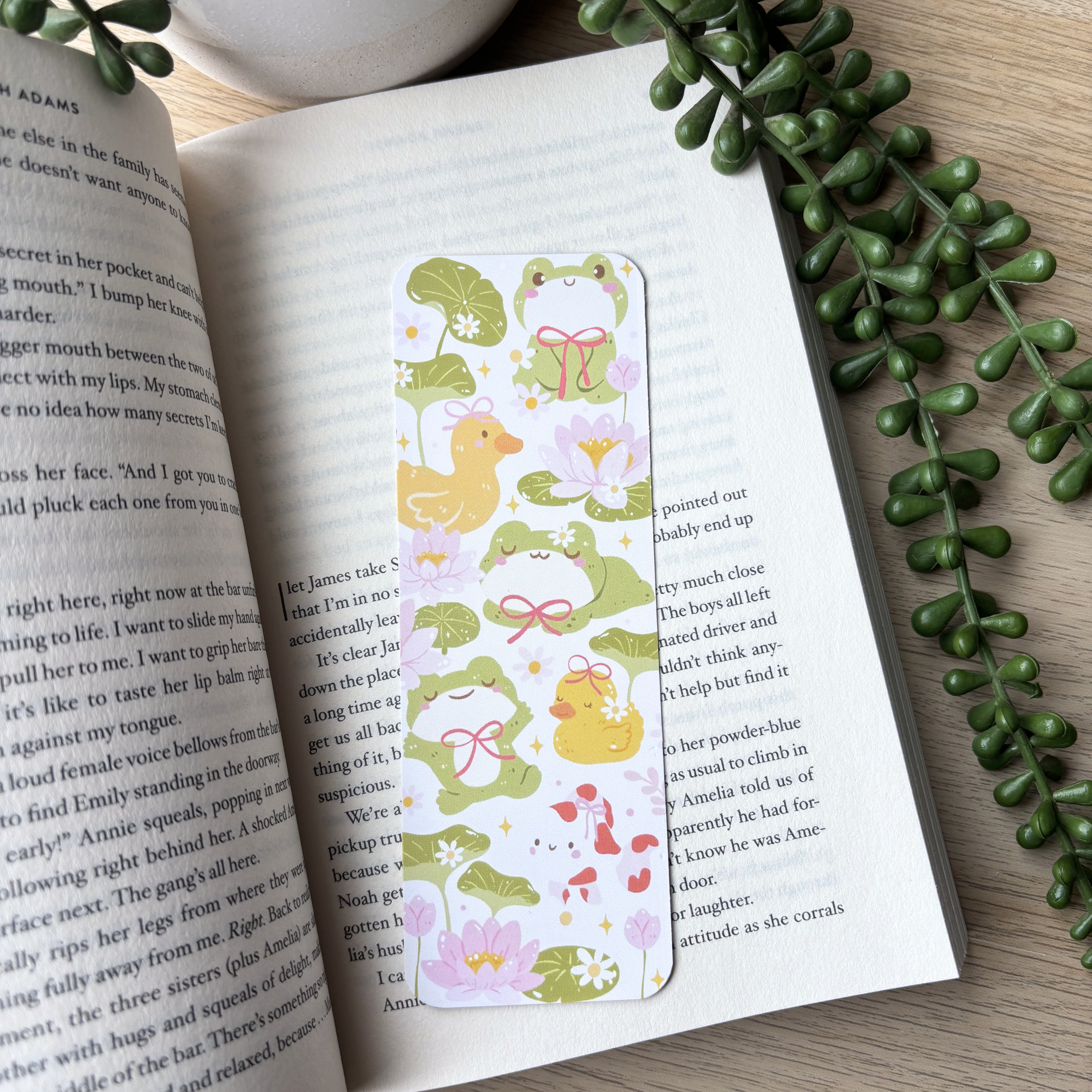 Frogs and ducky's Traditional Bookmark