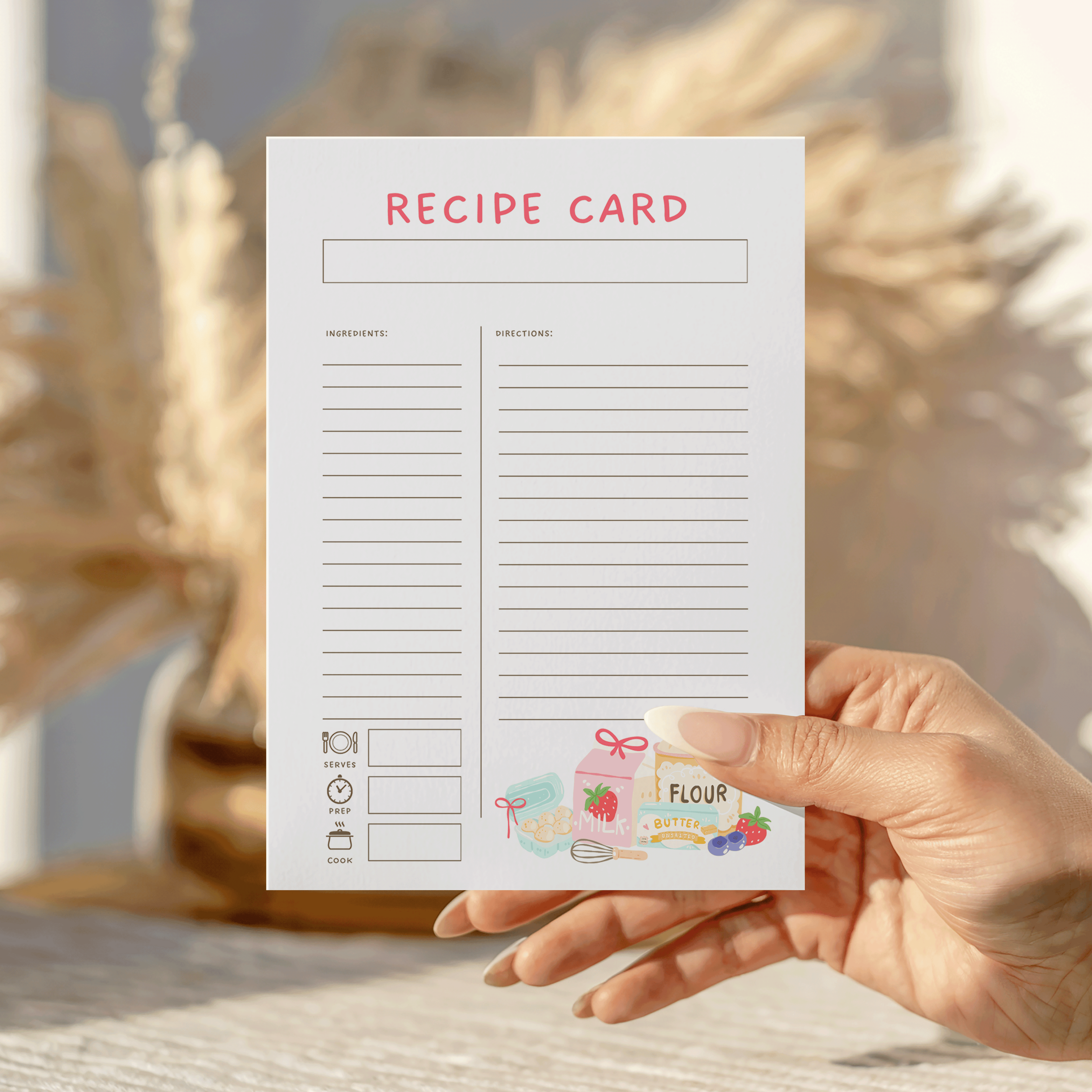 Baking Recipe Card Notepad
