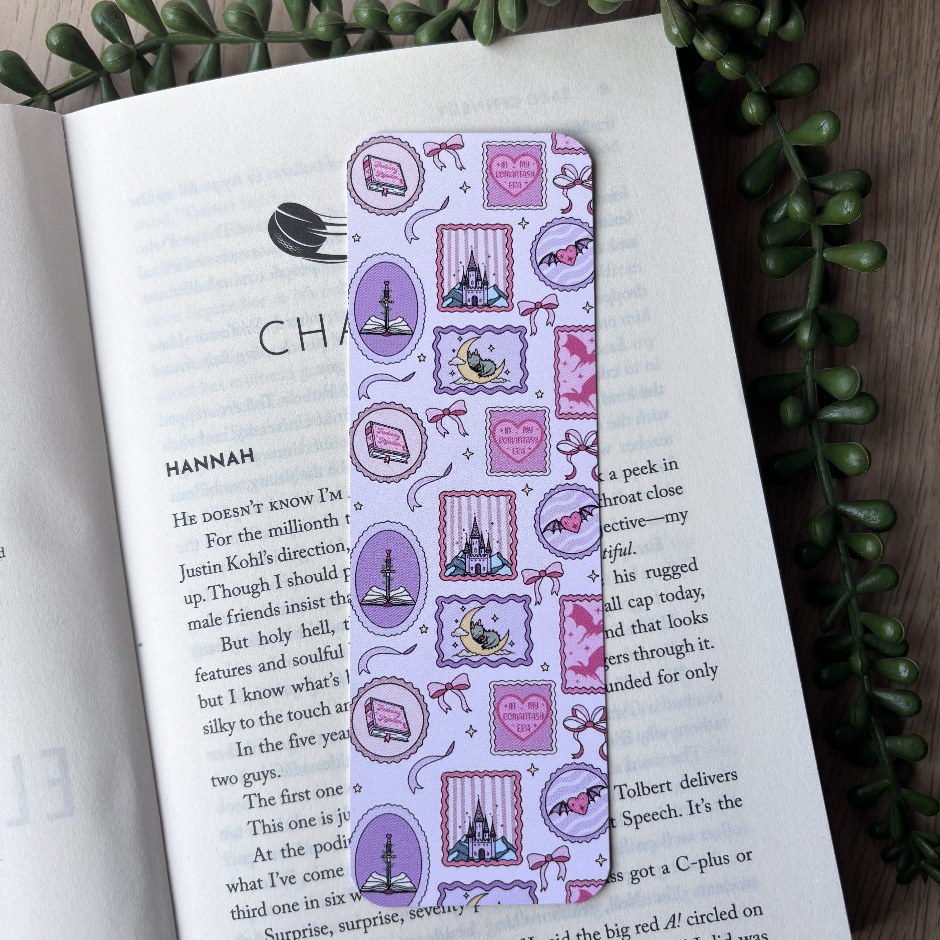 Romantasy Stamps Traditional Bookmark