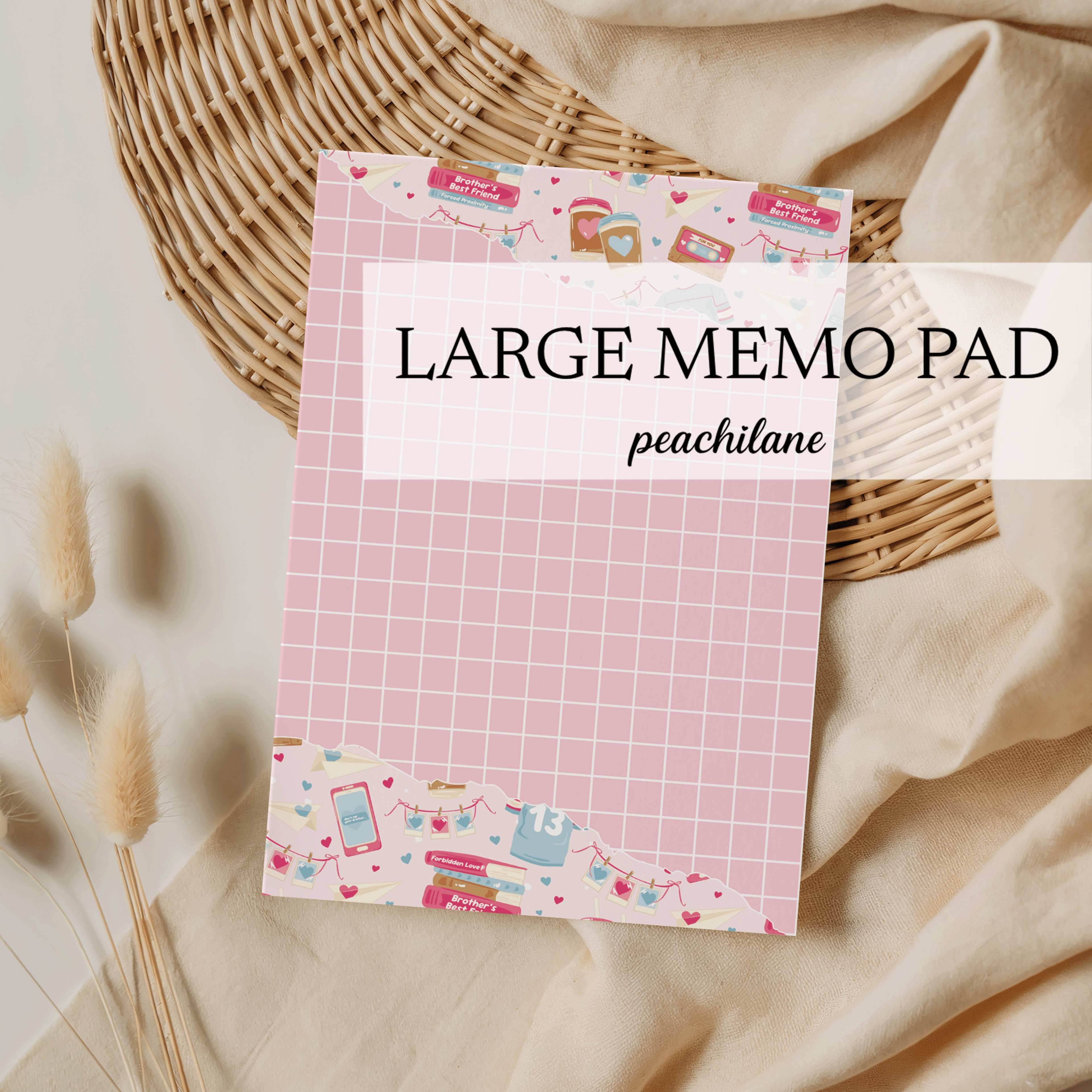 Brothers Best Friend pink Large Memo Pad