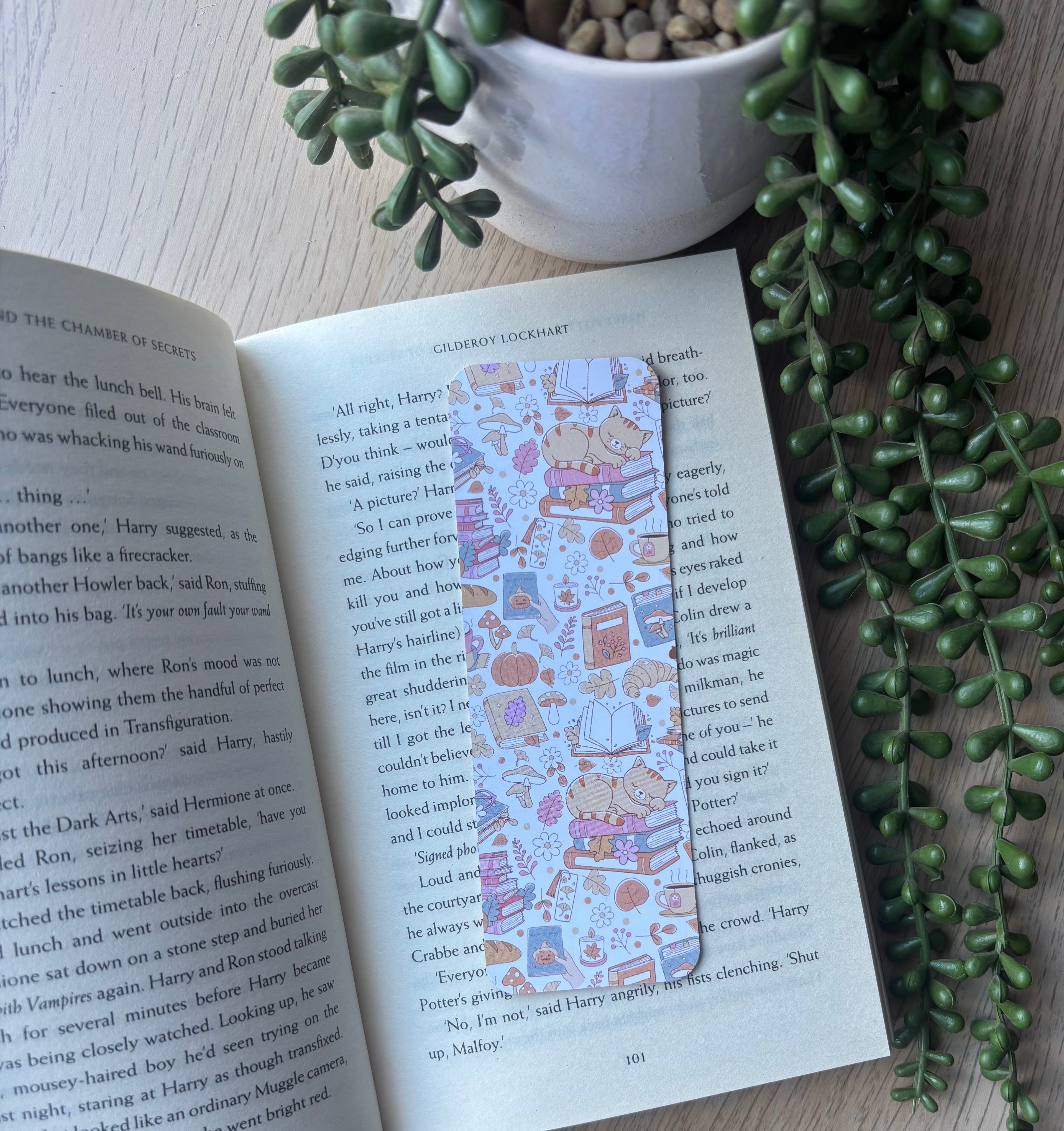 Autumn cat Traditional Bookmark