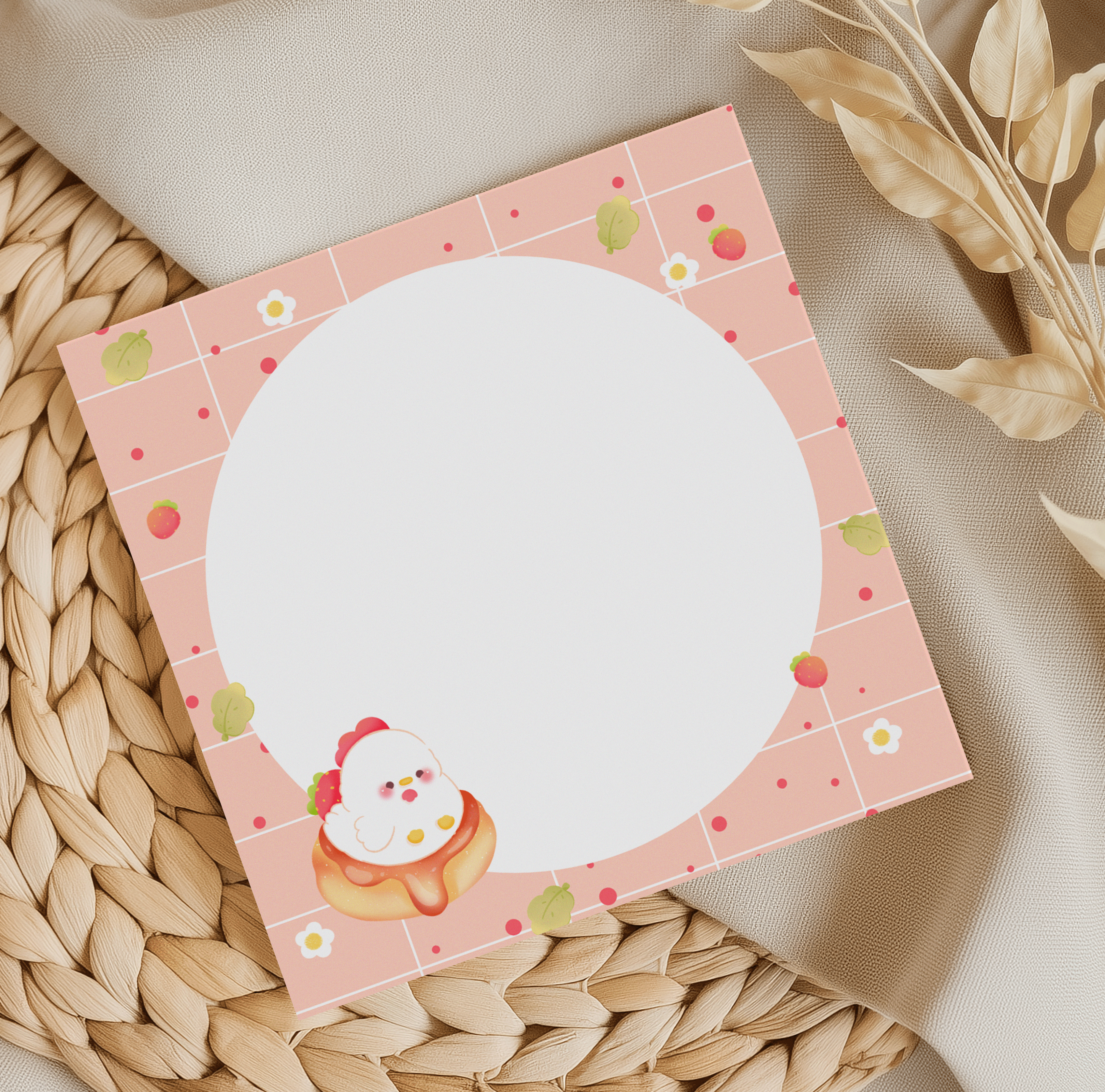 Strawberry Chick memo pad