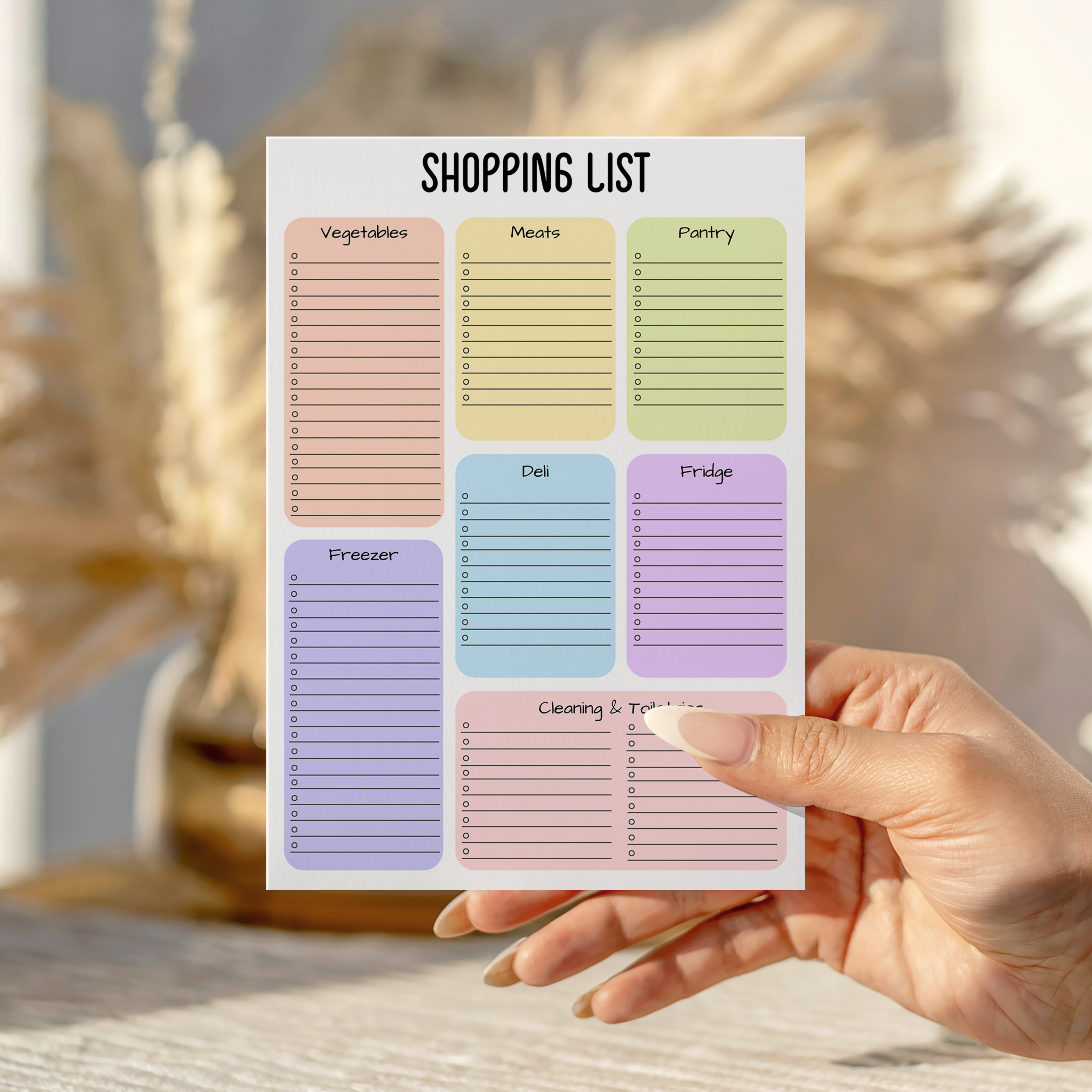Colourful Shopping List Notepad