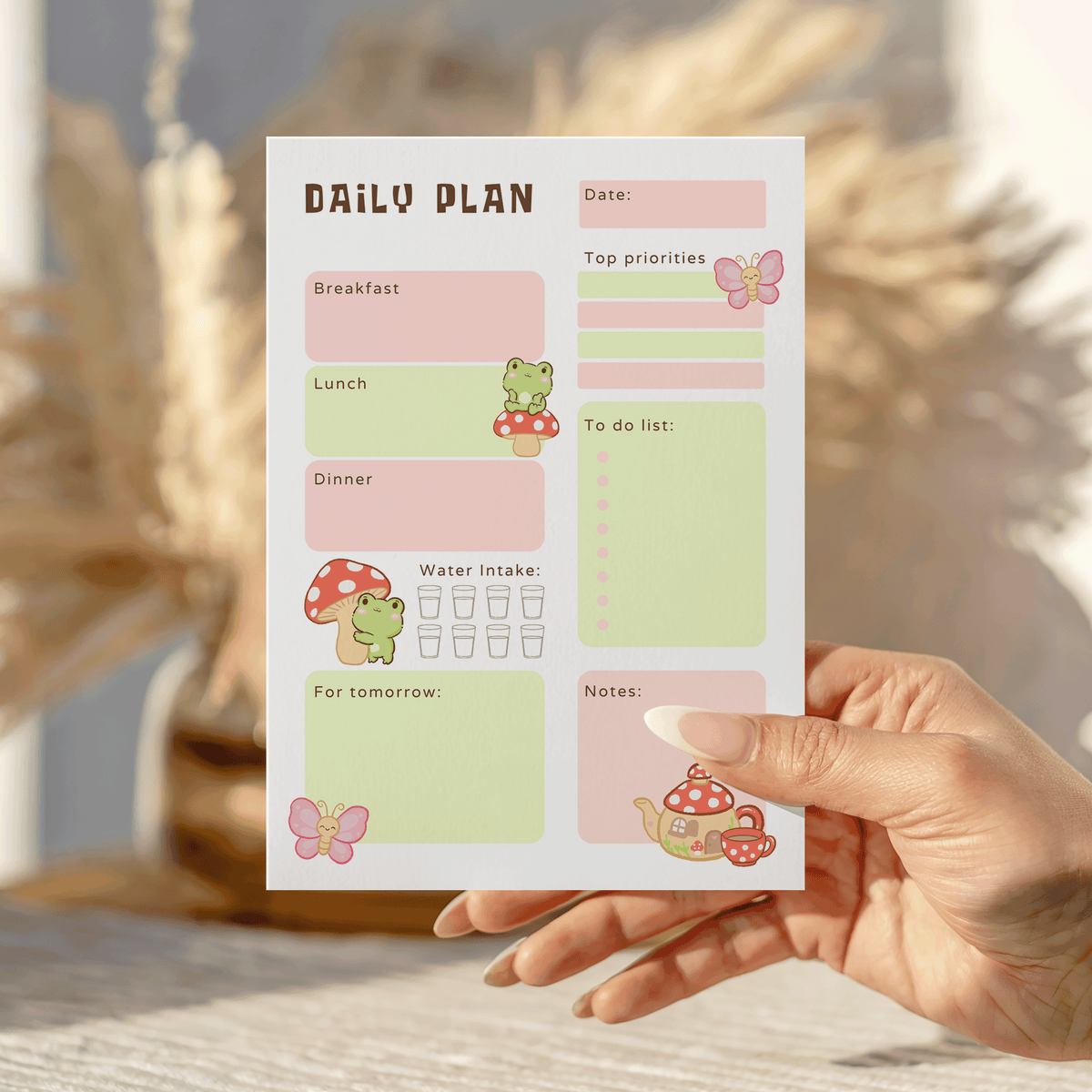 Frog Daily Plan Notepad