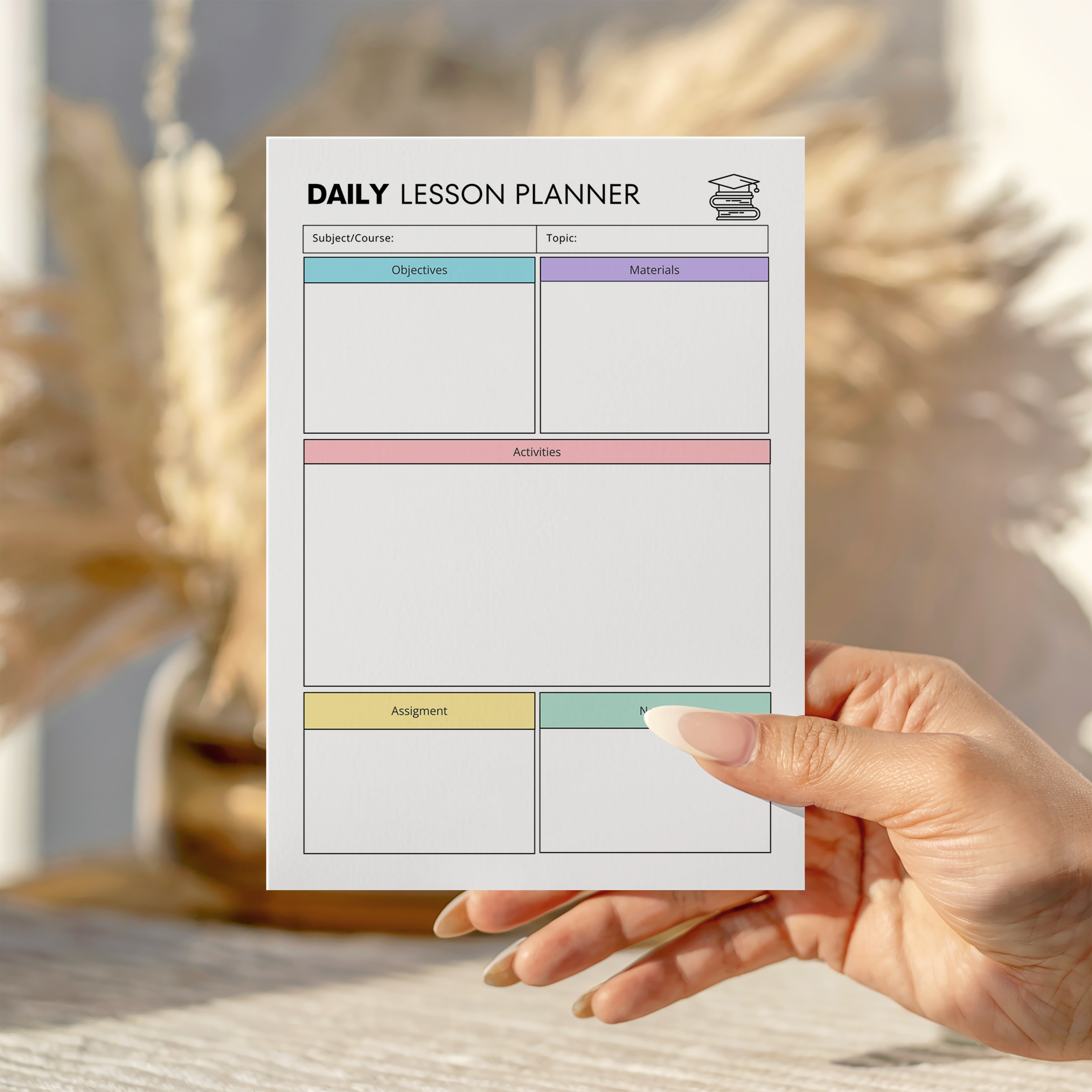 Daily Lesson Plan Notepad