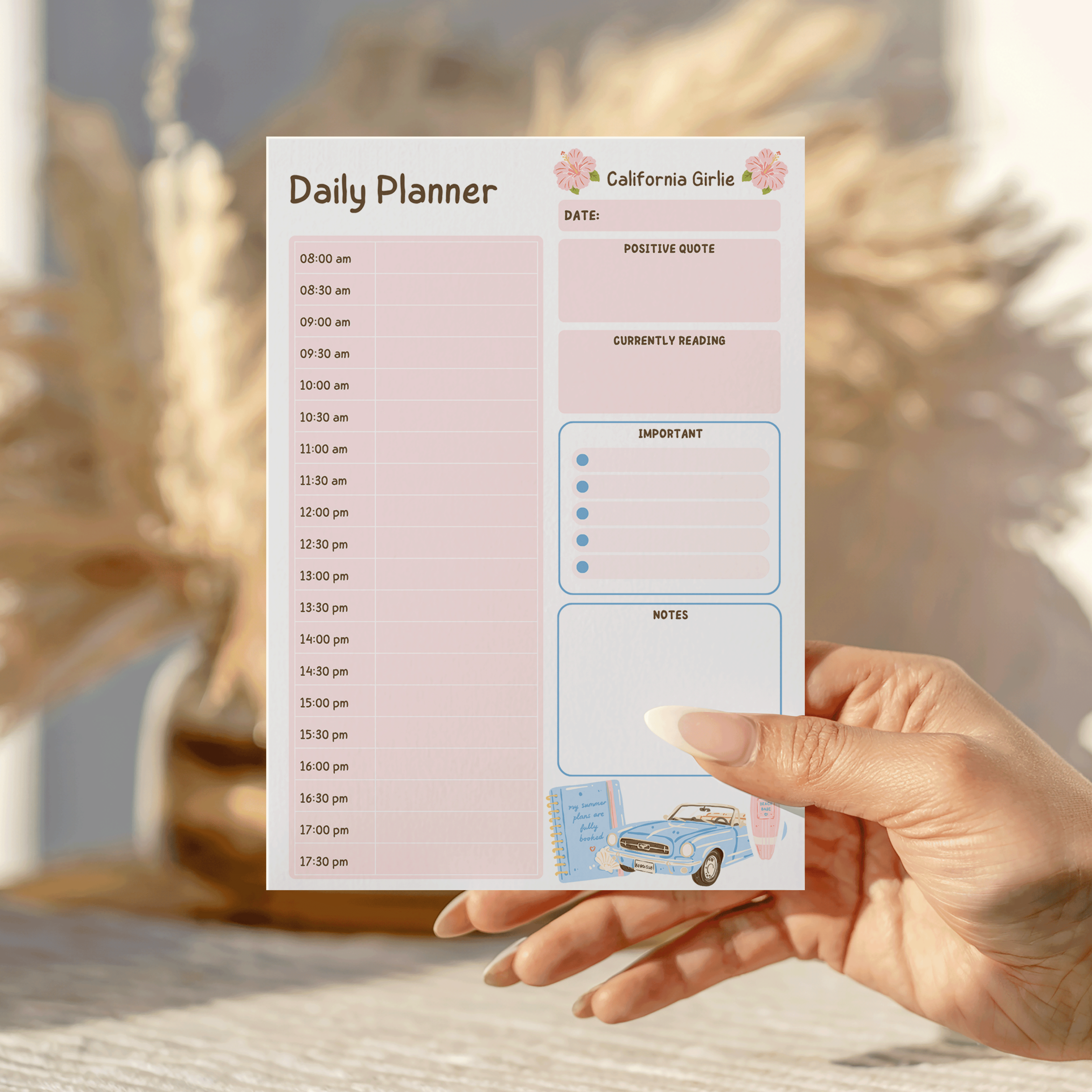 Cali Girlie Daily Notepad