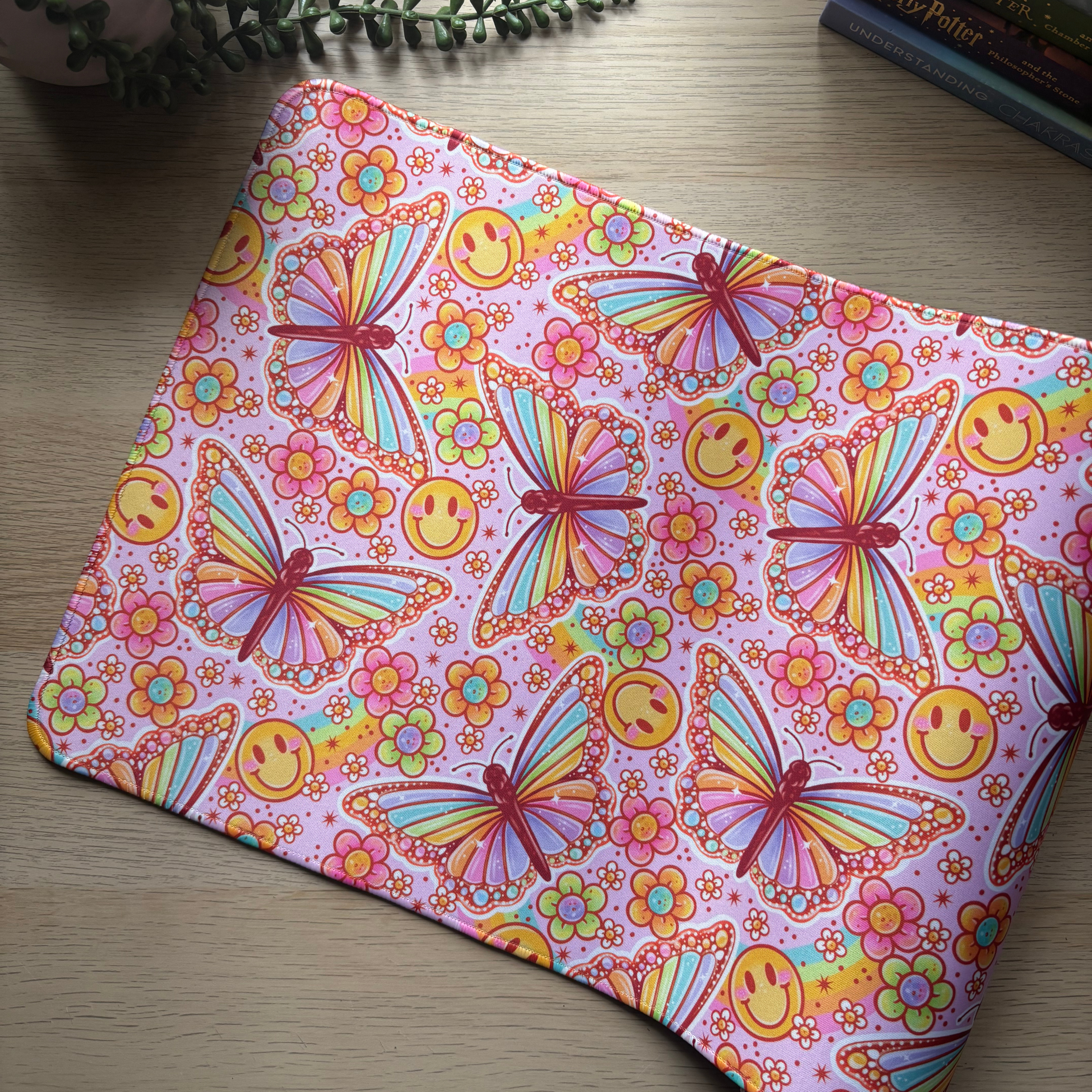Rainbow Butterfly Desk Mat