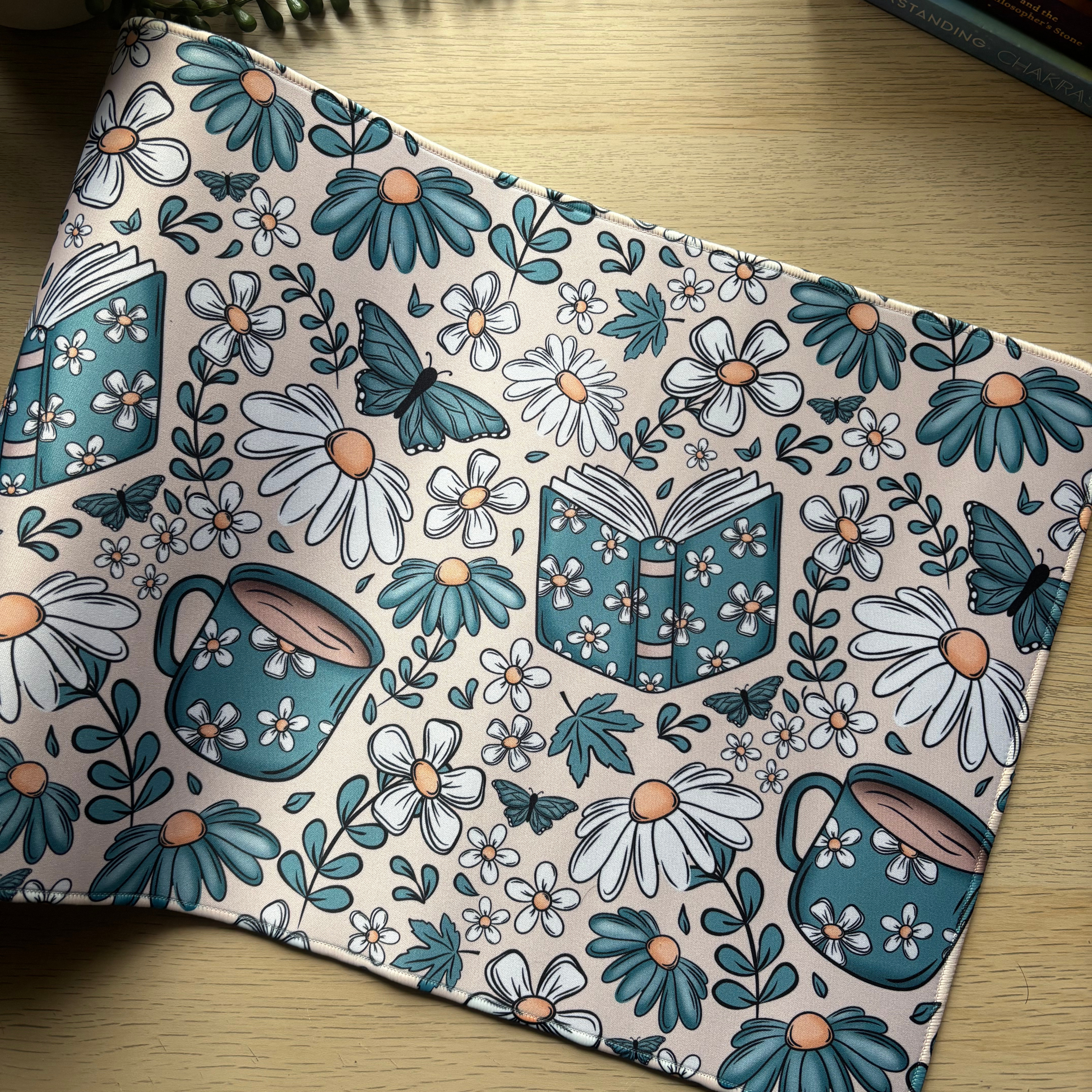 Coffee Books Desk Mat