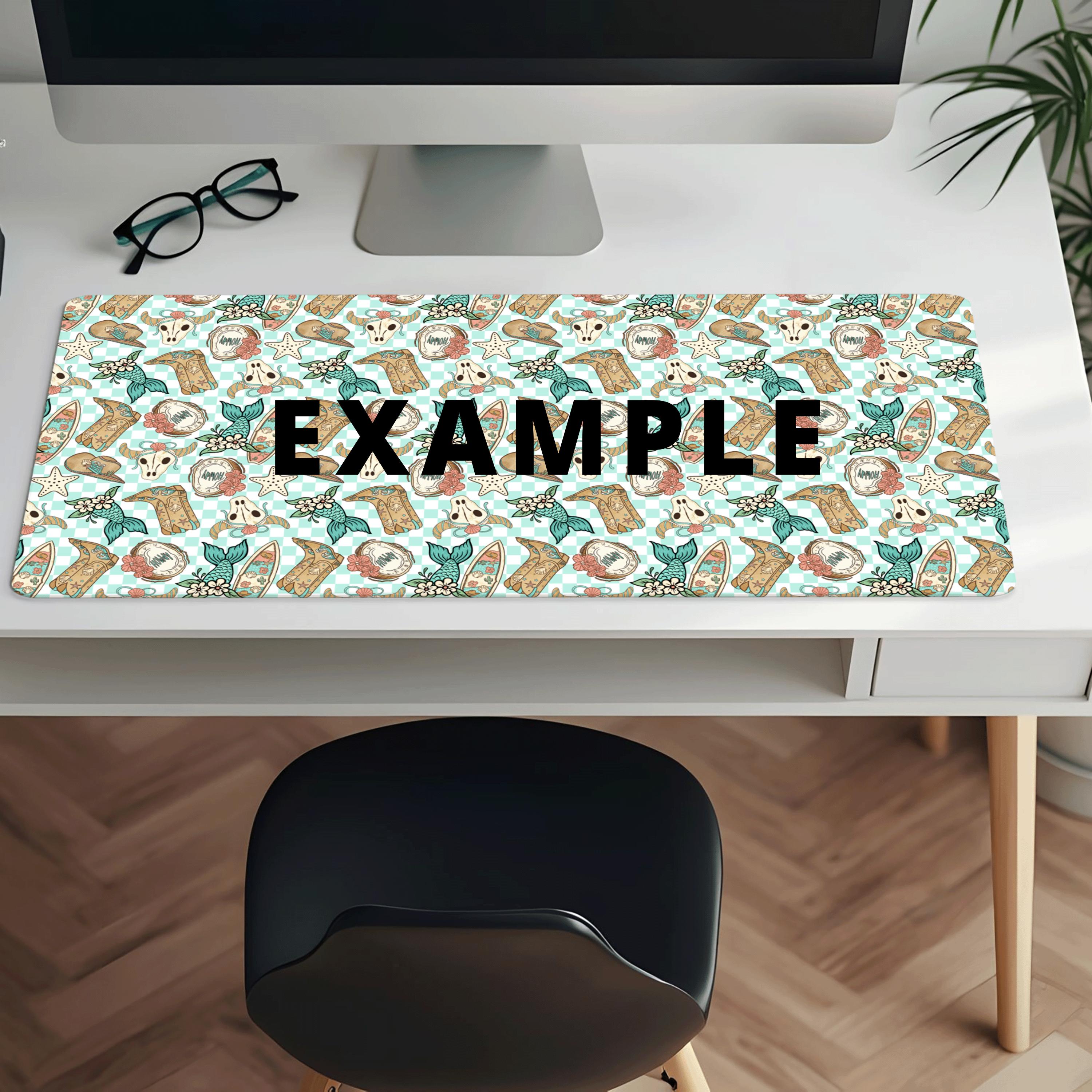 Western Mermaid Desk Mat - PRE ORDER
