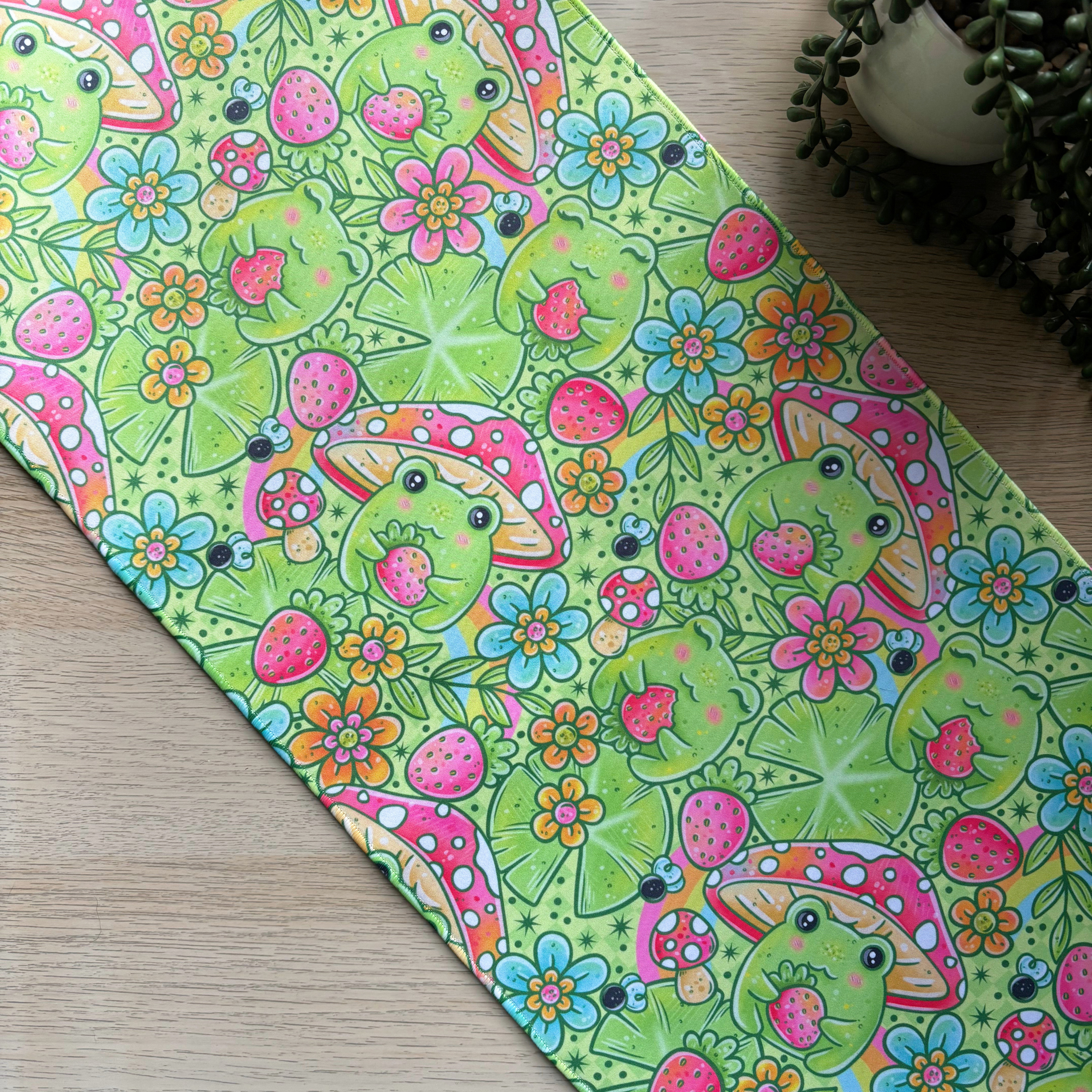 Strawberry Frog Desk Mat