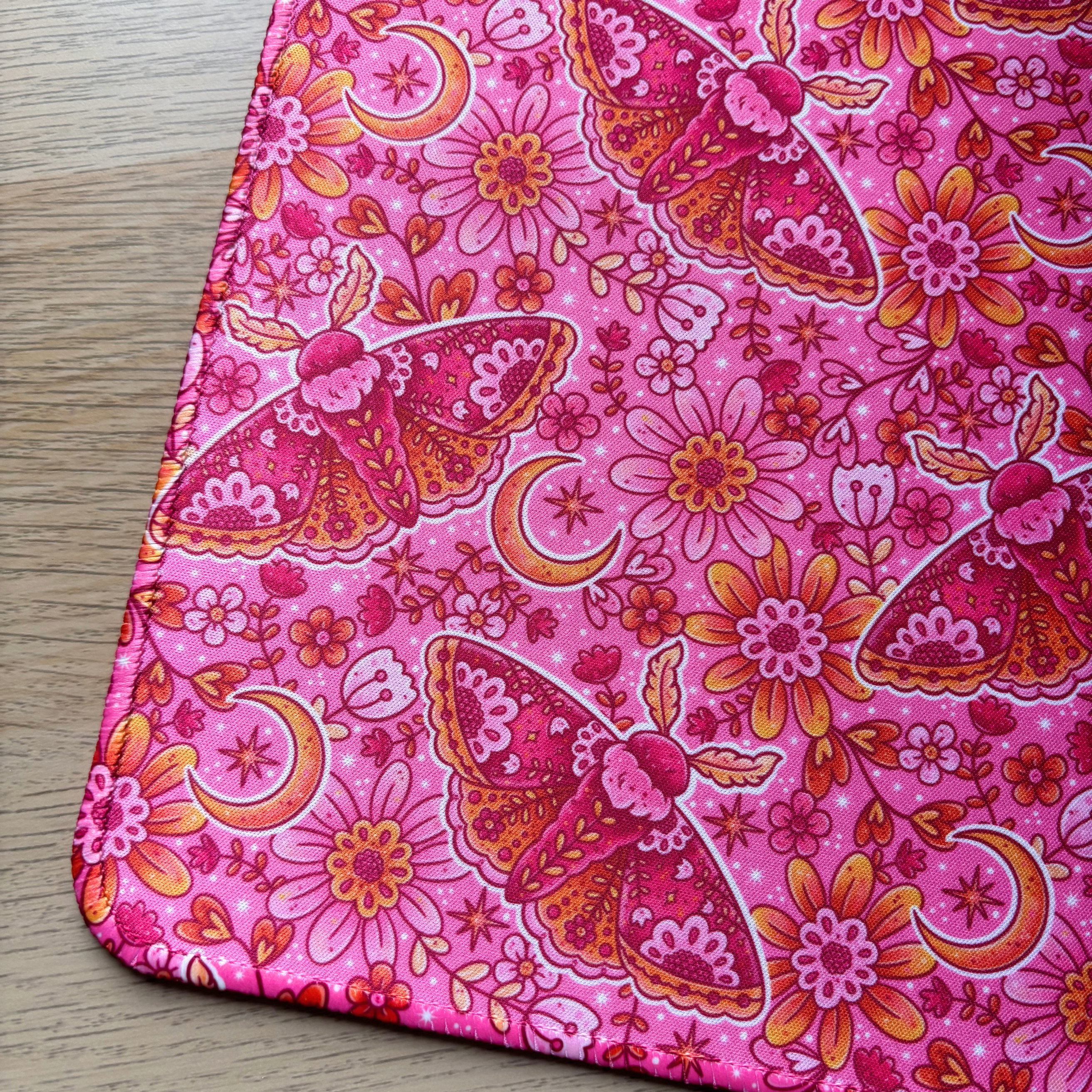 Pink Moth Mouse Pad