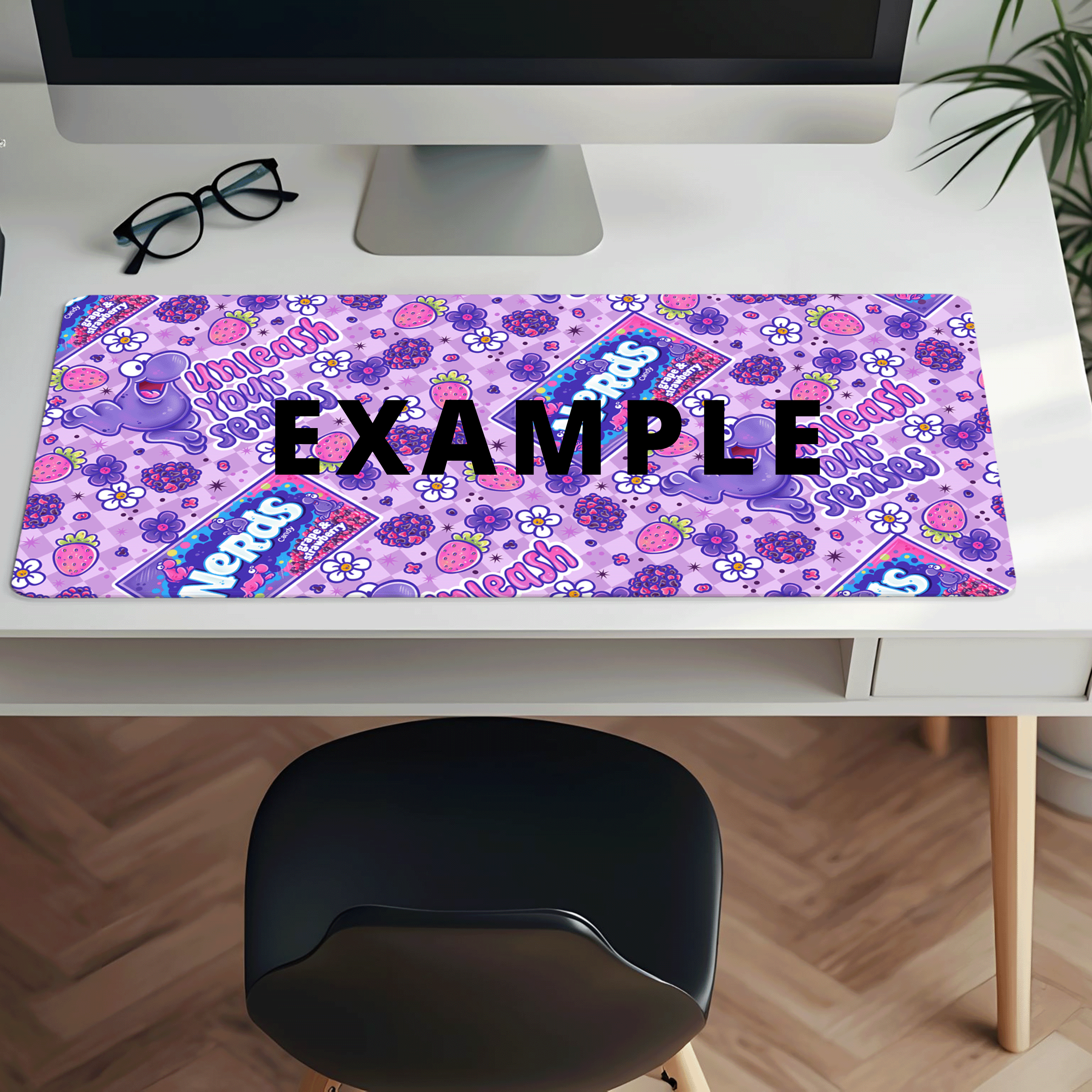 Pink and purple lolly Desk Mat - PRE ORDER
